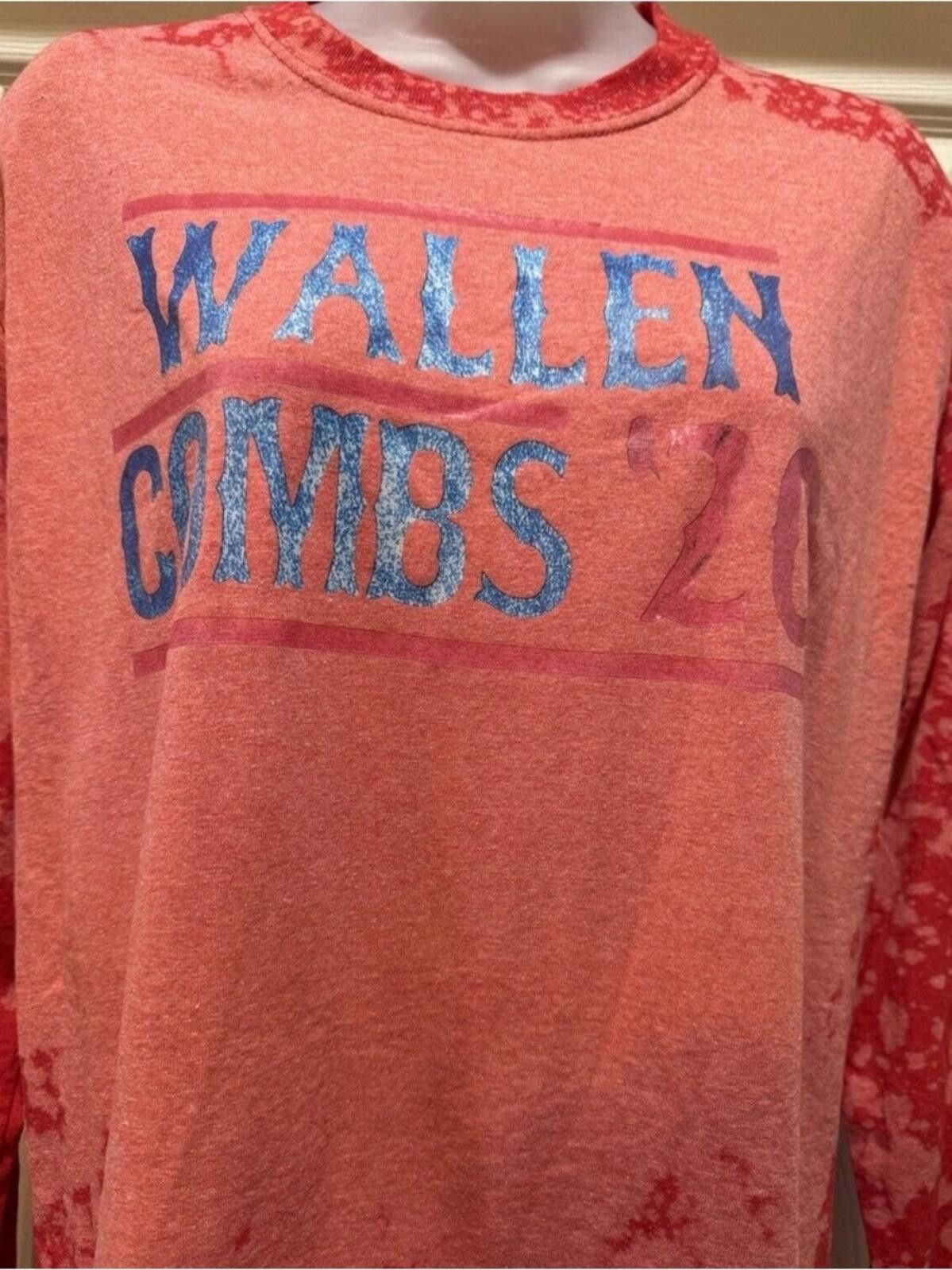 Gildan Wallen Combs 2020 Bleach-Dyed Long Sleeve Tee Size M / US 6-8 / IT 42-44 - 3 Thumbnail