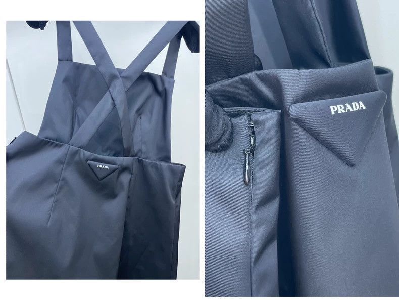 Prada Prada Black Nylon Slip Dress with Buttons-2506 Size S / US 4 / IT 40 - 3 Thumbnail