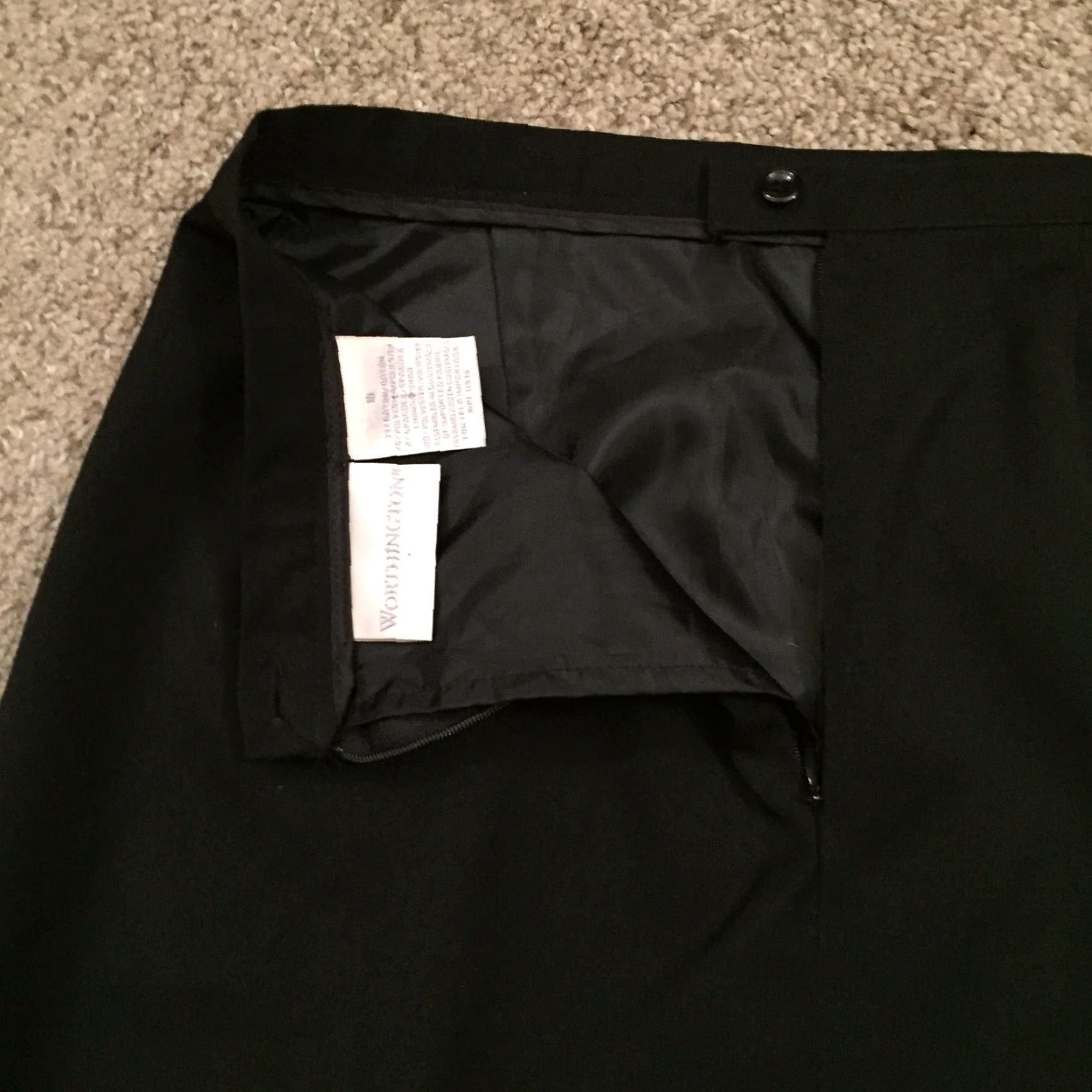 Worthington Worthington Skirt Women's Knee Length Black Embroidered Lined Slit Size 10 Regular Pencil - Dry Clean Only Size 32" / US 10 / IT 46 - 7 Thumbnail