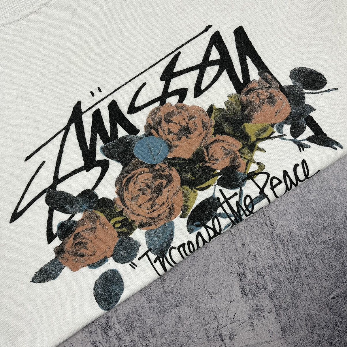 Stussy Vintage Stussy Rose big logo y2k T Shirt 90’s Size US S / EU 44-46 / 1 - 4 Thumbnail