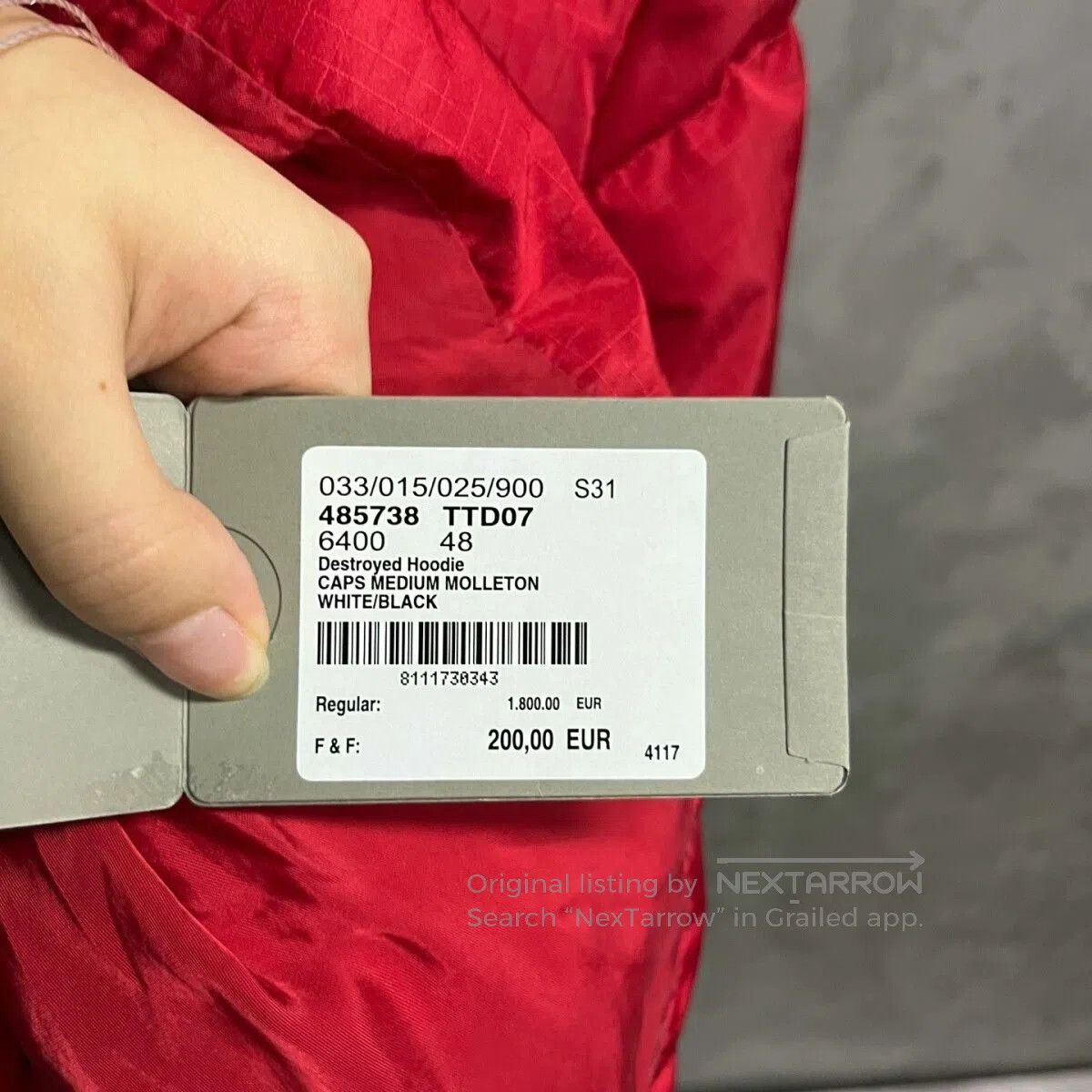 Balenciaga Balenciaga Red Logo Down Jacket. Size US XL / EU 56 / 4 - 5 Thumbnail
