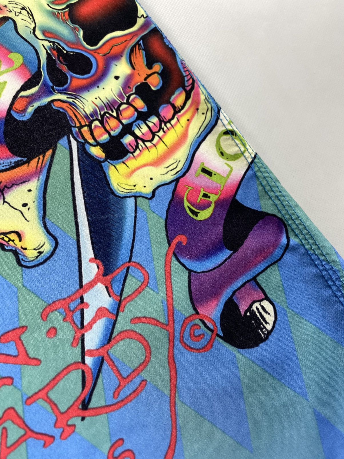 Ed Hardy Ed Hardy Y2K men’s overprinted surf swim shorts size ~ 32 Size US 32 / EU 48 - 9 Thumbnail