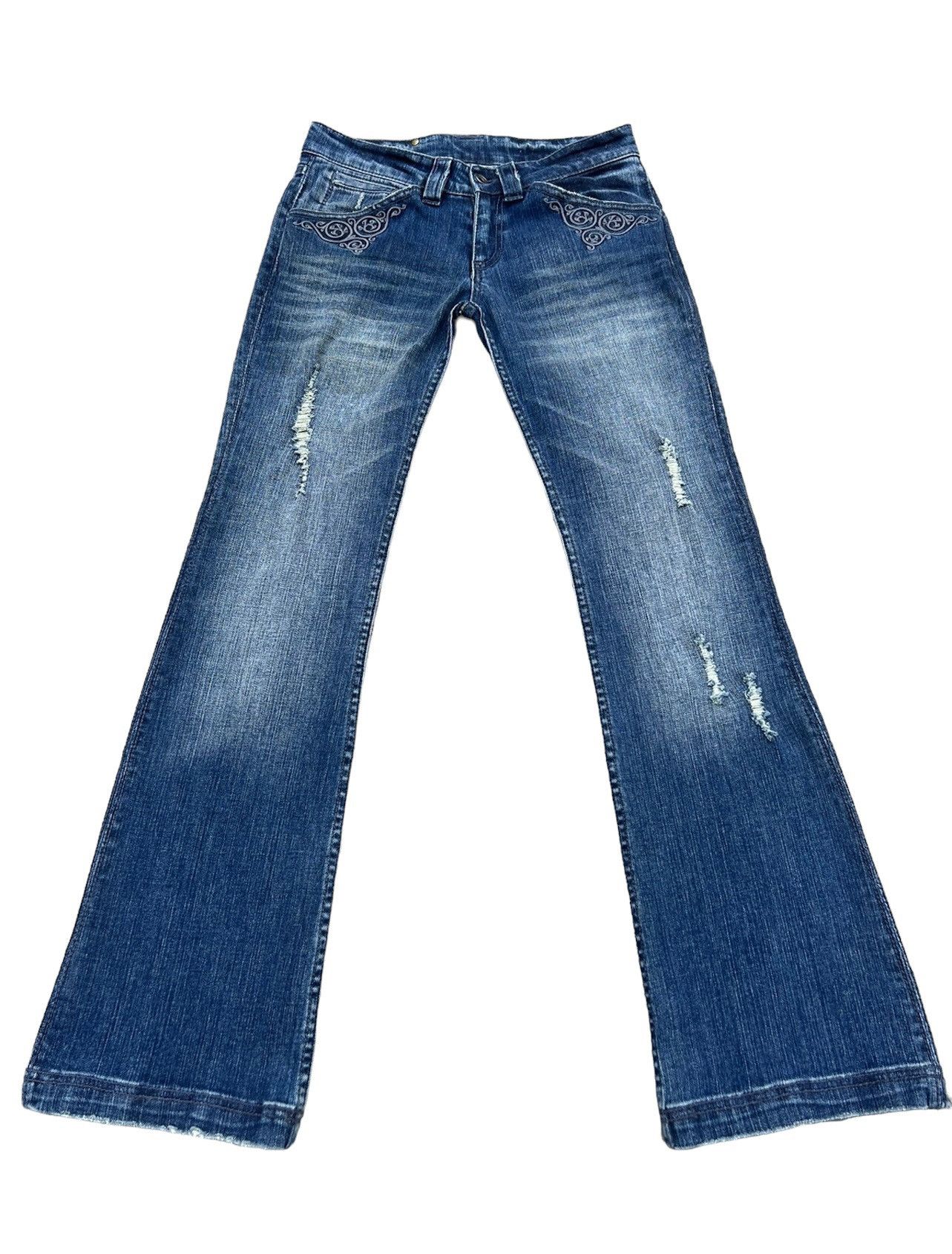 BUFFALO BOBS VTG Buffalo Jeans Japan Distress Denim Stretch Flare Jeans Size US 29 - 1 Thumbnail
