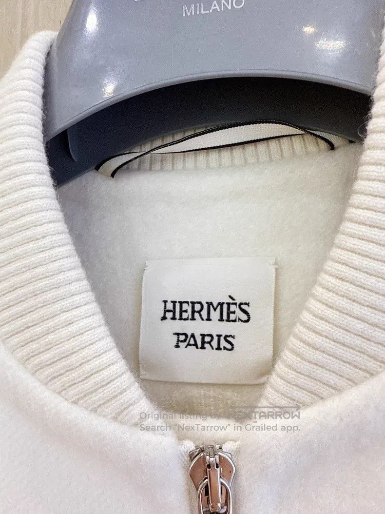 Hermes Hermes 100% Cashmere Overcoat Baseball Jacket Back Embroid Size XS / US 0-2 / IT 36-38 - 6 Thumbnail