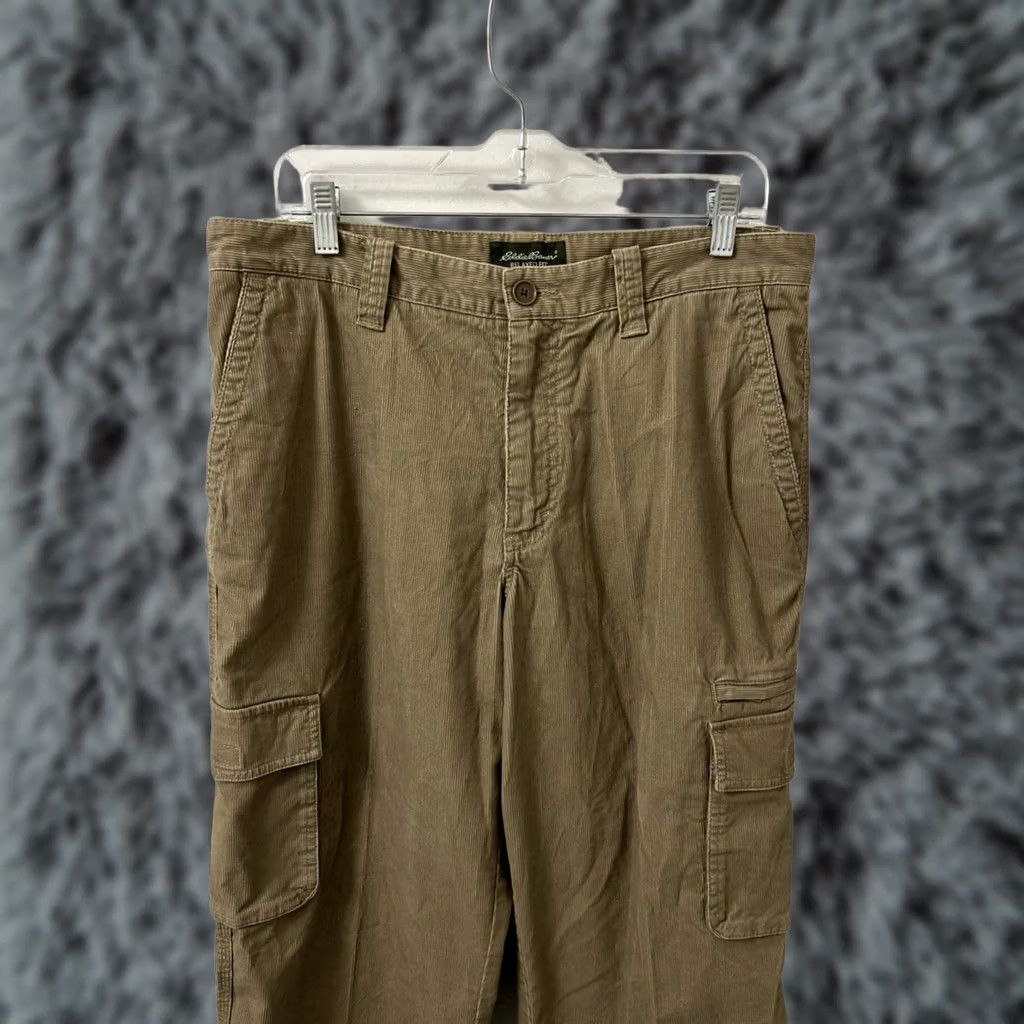 Eddie Bauer VINTAGE? No — Eddie Bauer Corduroy Cargo Pants Mens 33x27 Tan Relaxed Fit Straight Leg Size US 33 - 1 Thumbnail