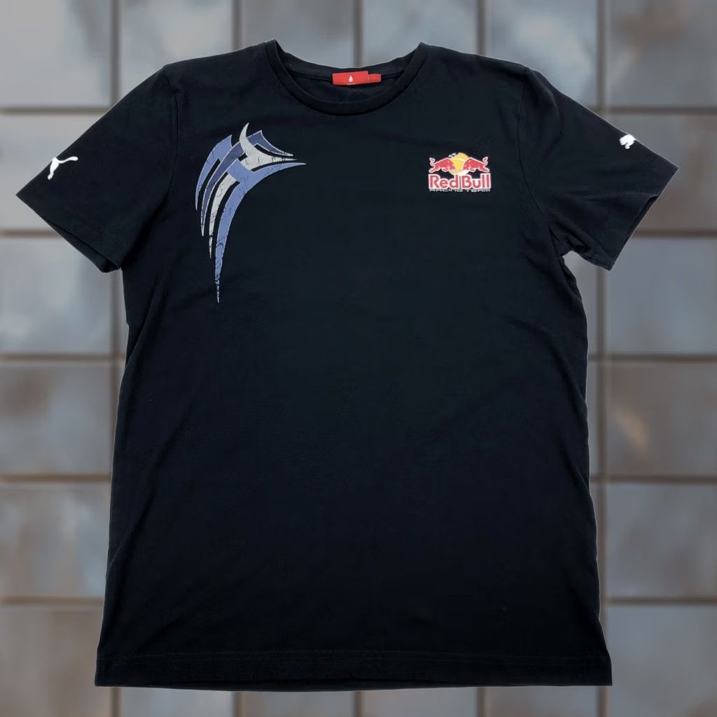Puma Puma Red Bull Racing T-Shirt Men M Black Short Sleeve Logo Graphic Tee Size US M / EU 48-50 / 2 - 1 Thumbnail