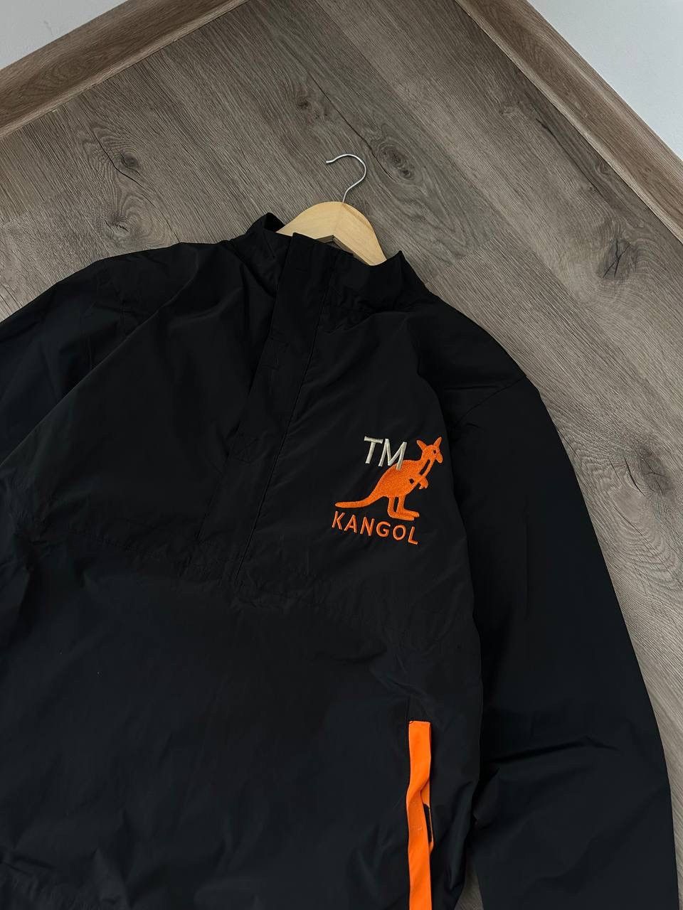 Kangol × Vintage Vintage Kangol Anorak Black Big Logo Jacket Size US M / EU 48-50 / 2 - 8 Thumbnail