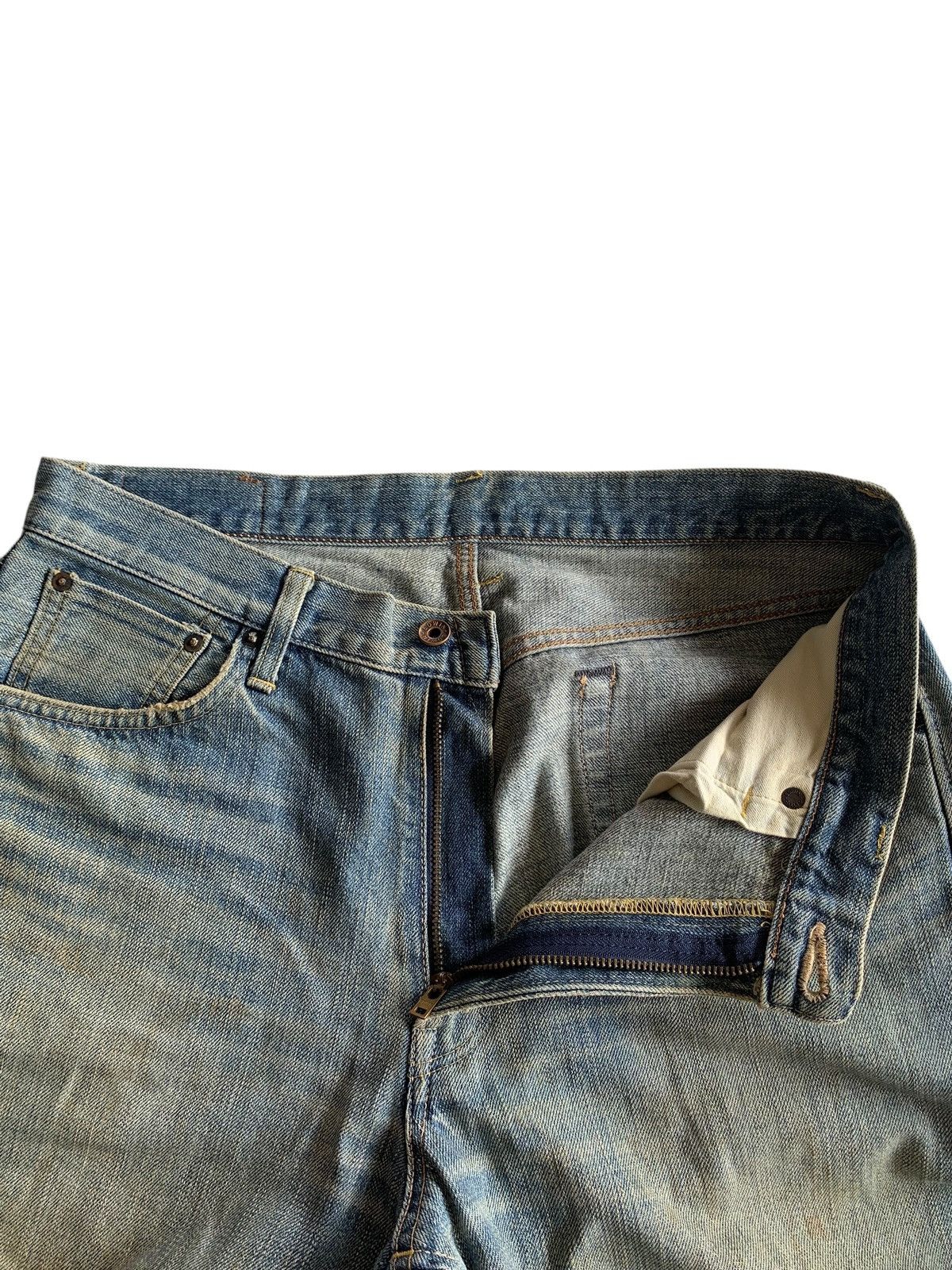 Kapital VINTAGE EDWIN 505ZX SELVEDGE BAGGY RUSTY DISTRESSED DENIM Size US 34 / EU 50 - 12 Thumbnail