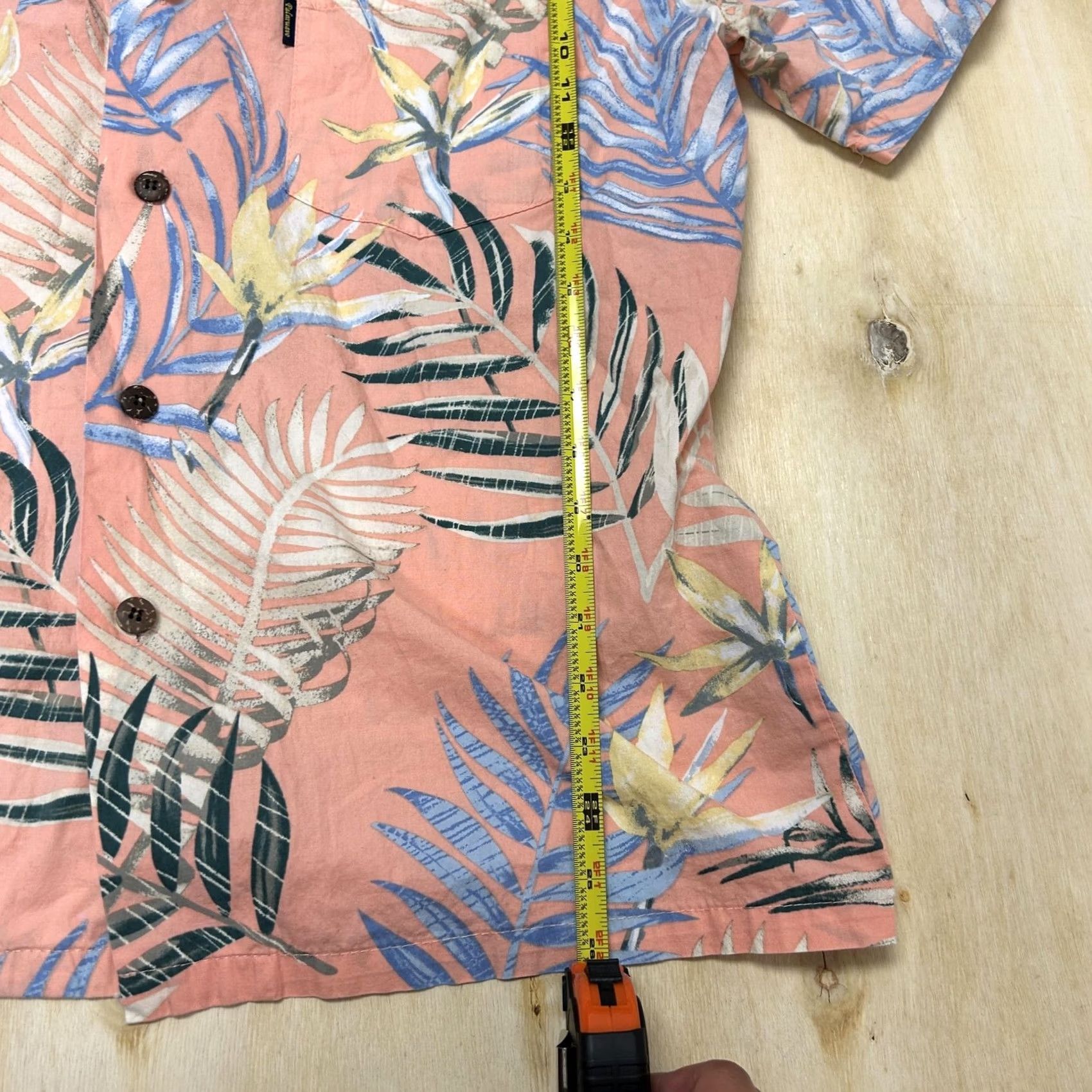 Vintage Palmwave Shirt Mens Medium Pink Floral Short Sleeve Button Up Hawaiian Casual Size US M / EU 48-50 / 2 - 5 Thumbnail