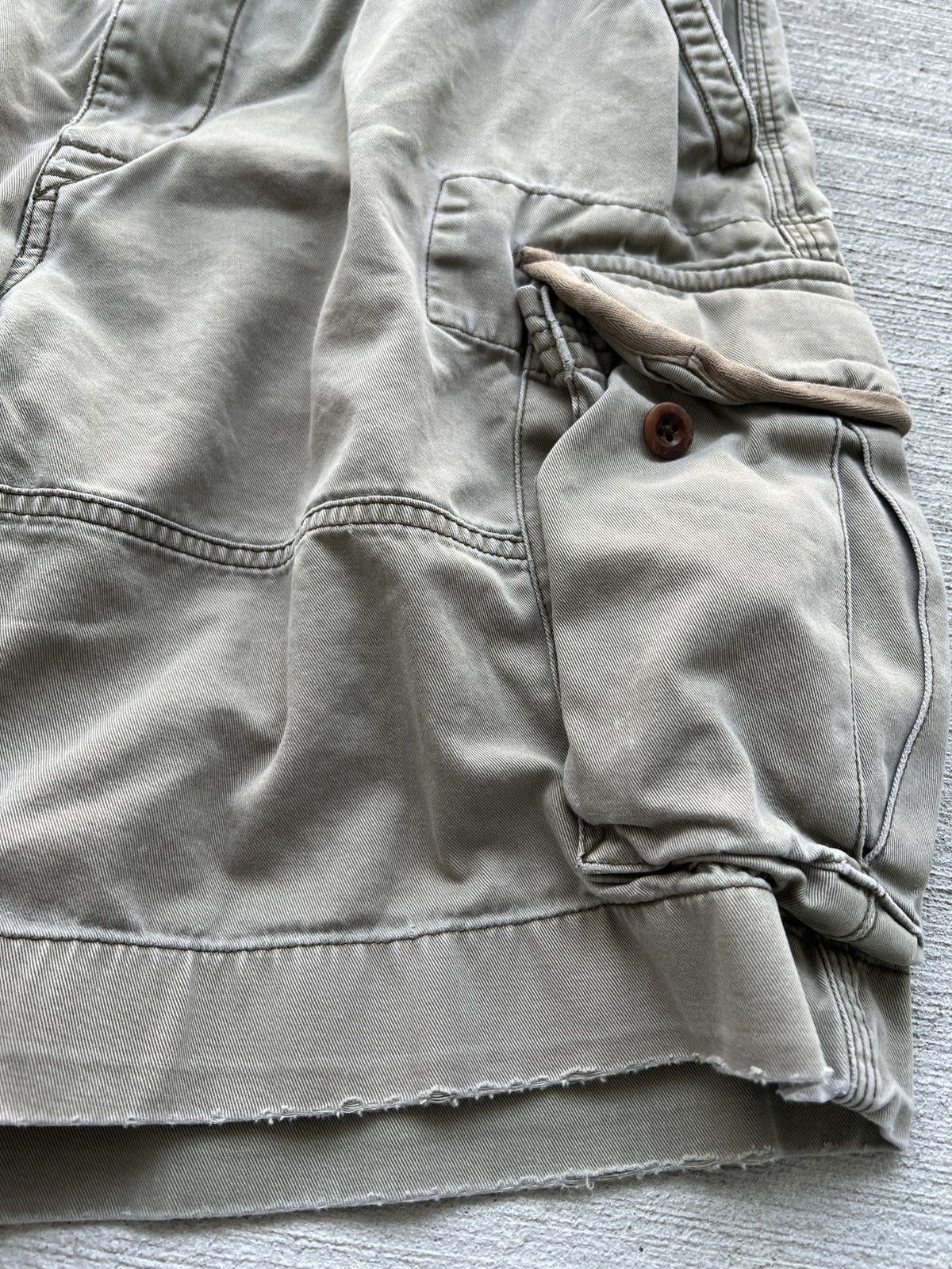 Polo Ralph Lauren × Vintage Y2K Polo Ralph Lauren Baggy Cargo Shorts Olive Green Size US 35 - 6 Thumbnail