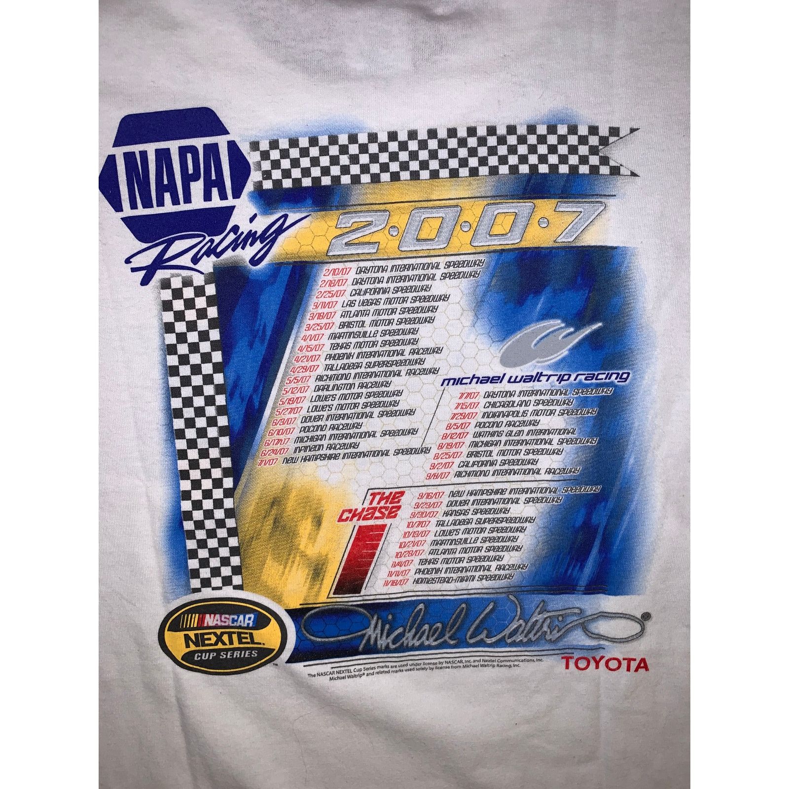 Jerzees NAPA Racing 2007 T Shirt Large White NASCAR Jerzees Racing Size US L / EU 52-54 / 3 - 1 Thumbnail