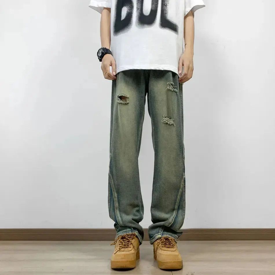 Japanese Brand Retro wide leg casual micro flared jeans Size US 32 / EU 48 - 1 Thumbnail