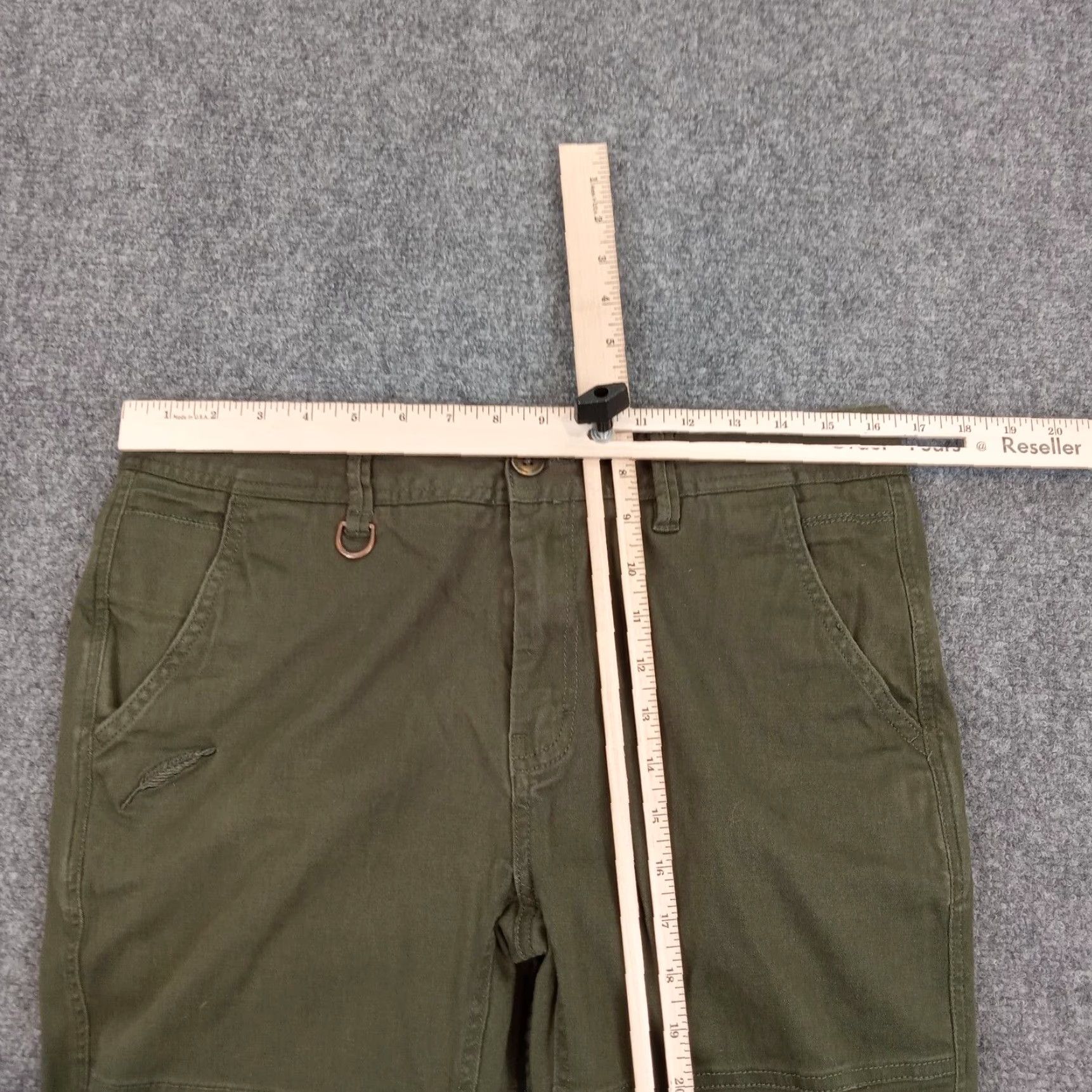 Vintage Publish Mens Pants Size 34x26 Green Joggers Zip Pocket Elastic Waist Casual Comfort Knit Polyester Slim/Regular Fit Tapered Front Flat Front Size US 34 / EU 50 - 5 Thumbnail