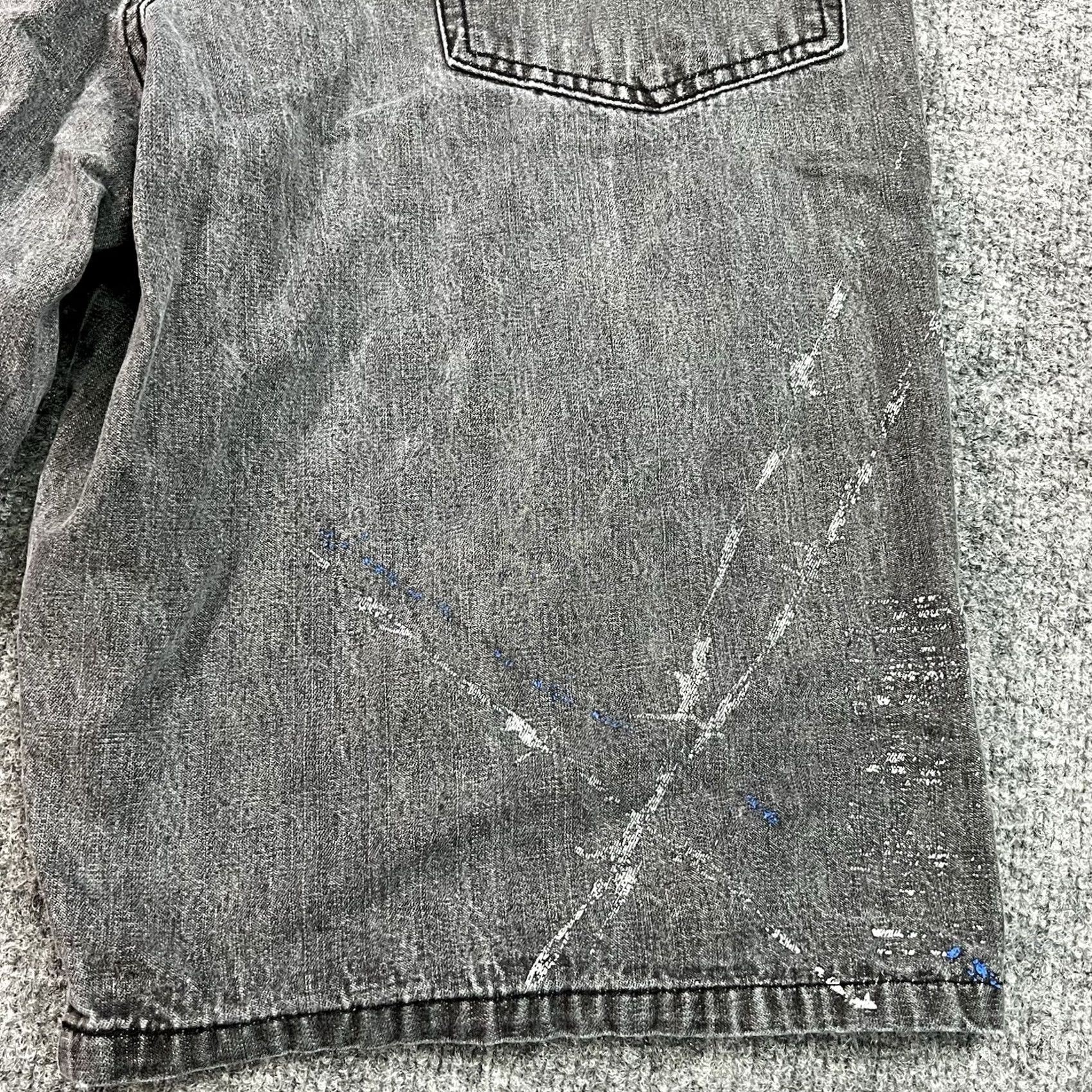 Karl Kani VINTAGE Karl Kani Shorts Mens 38 Gray Denim Baggy 13.5" Inseam Hip Hop 90s Bermuda Relaxed Loose Casual Mens Blue Gray Size US 38 / EU 54 - 2 Thumbnail