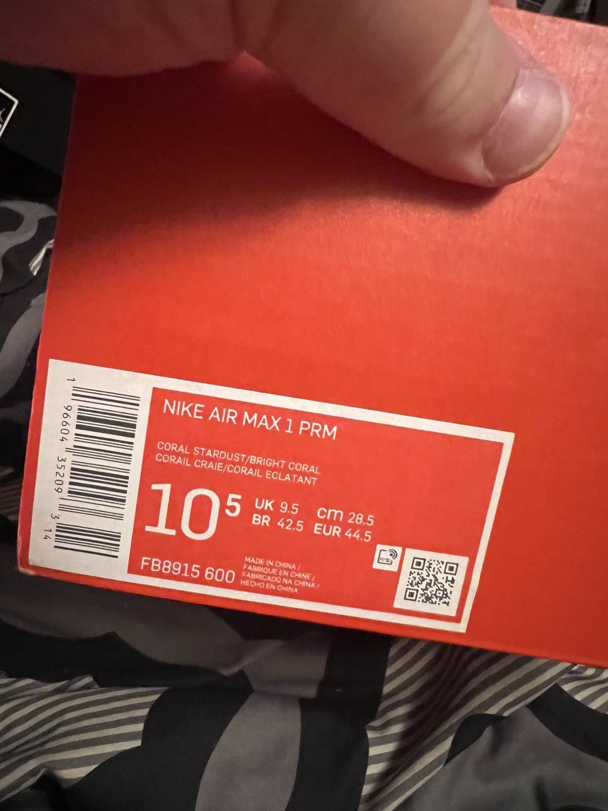 Nike Nike Air Max 1 Premium Corduroy Coral Stardust Size 10.5 Size US 10.5 / EU 43-44 - 6 Thumbnail