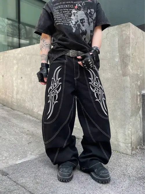DRIP denim jeans Y2K Baggy RAP