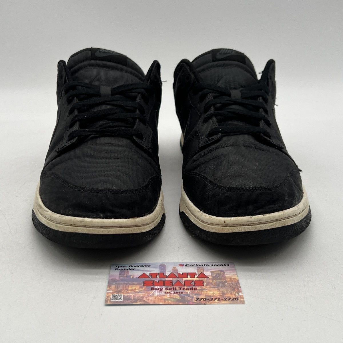 Nike Nike dunk low black canvas Size US 13 / EU 46 - 2 Thumbnail