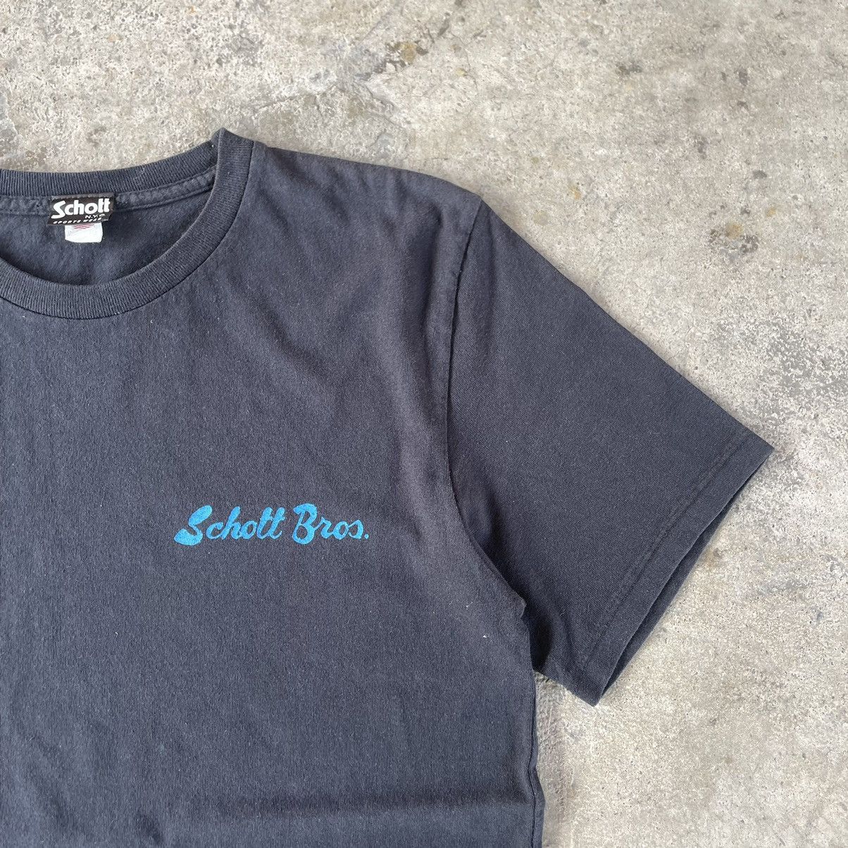 Schott × Vintage 🔥🔥Vintage Schott Perfecto Big Spellout Genuine Horsehide Tee Size US M / EU 48-50 / 2 - 4 Thumbnail