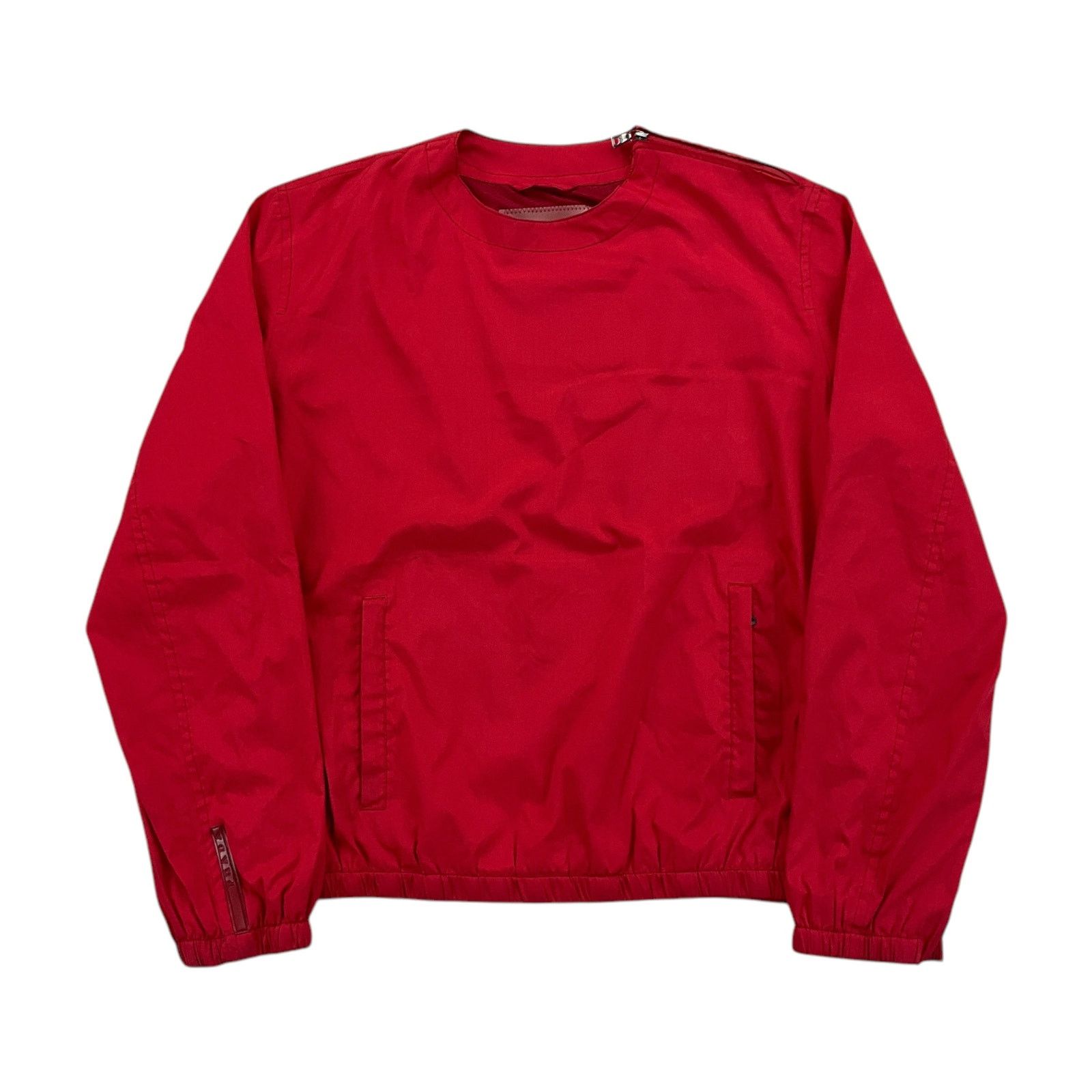 Prada Prada Nylon 00s Sweatshirt - Women Large red designer item Size L / US 10 / IT 46 - 1 Thumbnail
