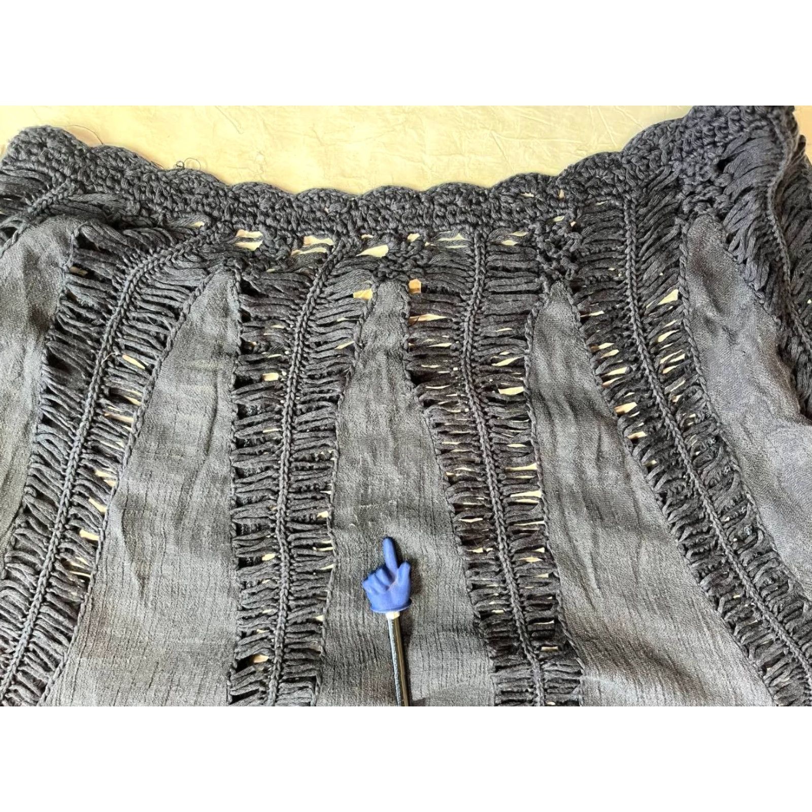 Vintage Tiny Blouse Shirt L Women Blue Lightweight Boho Cap Sleeve Collared Love Size Large Size L / US 10 / IT 46 - 5 Thumbnail