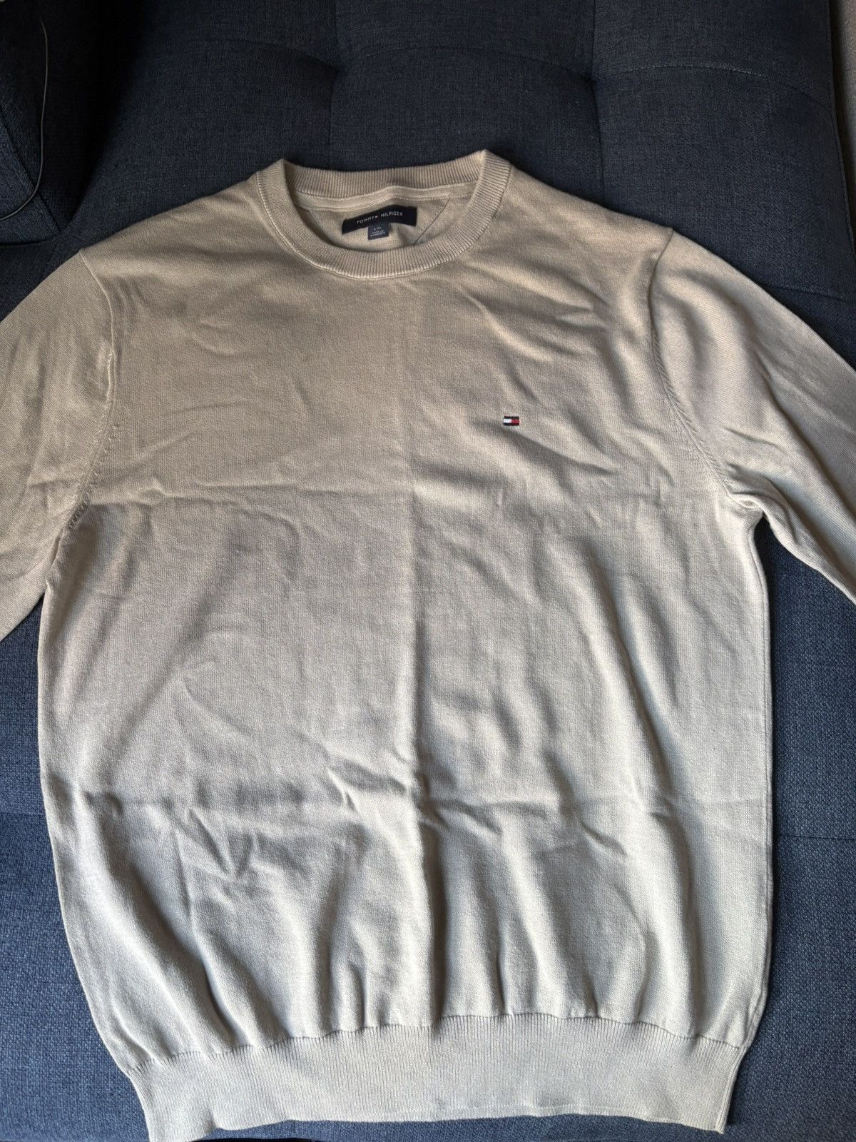 Tommy Hilfiger Tommy Hilfiger Oatmeal Flag Crewneck Size US L / EU 52-54 / 3 - 2 Thumbnail