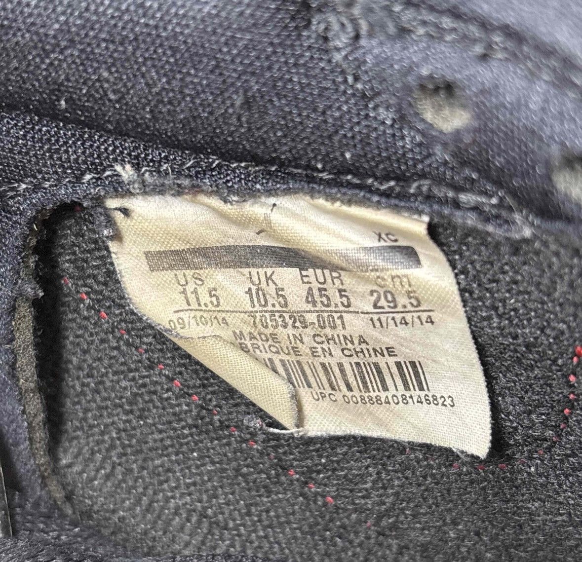 Jordan Brand Size 11.5-Jordan 1 Low OG Bred (2015) Very Worn No Box Size US 11.5 / EU 44-45 - 6 Thumbnail