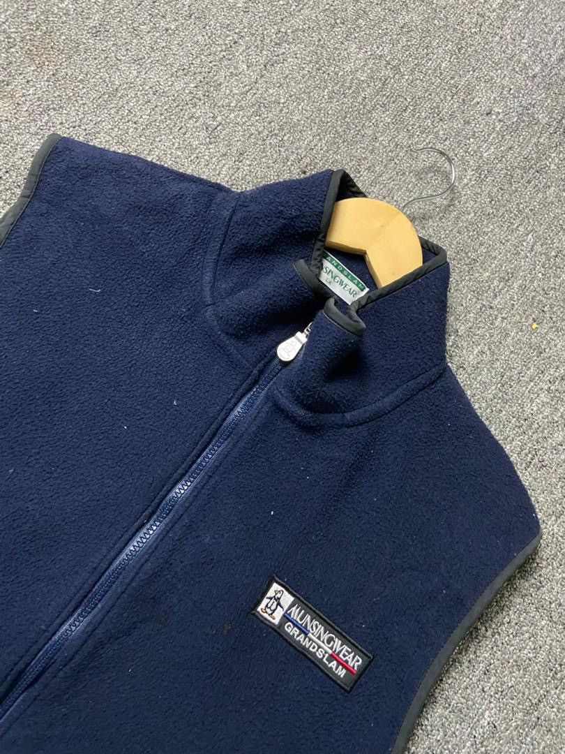 Japanese Brand Munsingwear Grandslam Fleece Zip Up Vest (187) Size US L / EU 52-54 / 3 - 9 Thumbnail