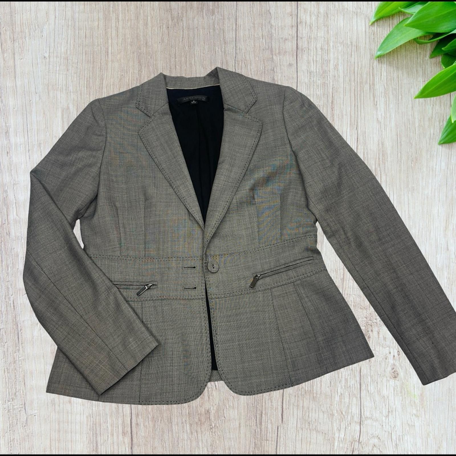 Other Anne Klein Women's Gray Blazer size 8 Size M / US 6-8 / IT 42-44 - 3 Thumbnail