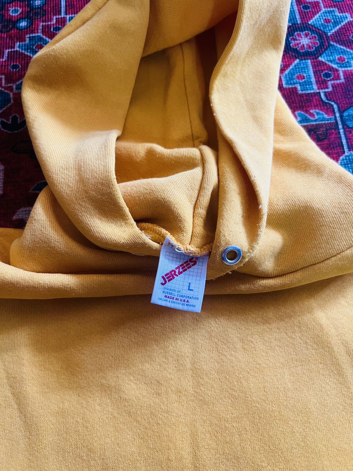 Jerzees Vintage Jerzees Yellow Pullover Hoodie Size US L / EU 52-54 / 3 - 4 Thumbnail