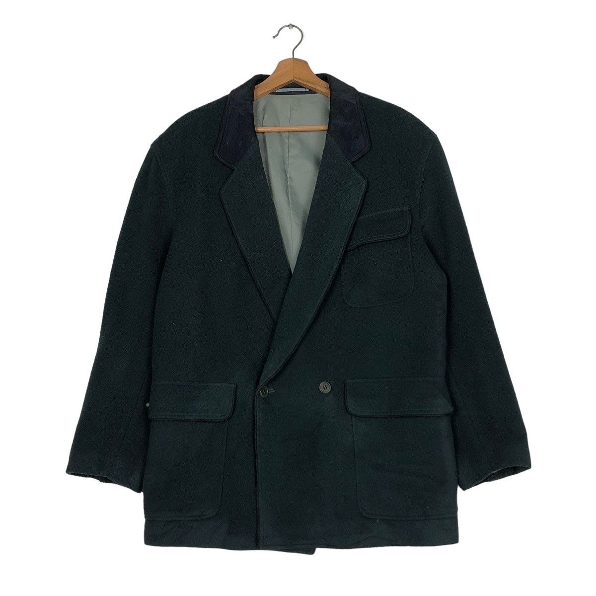 Japanese Brand 🔥VINTAGE LANVIN STUDIO PARIS WOOL DOUBLE COLLAR Size US M / EU 48-50 / 2 - 1 Thumbnail