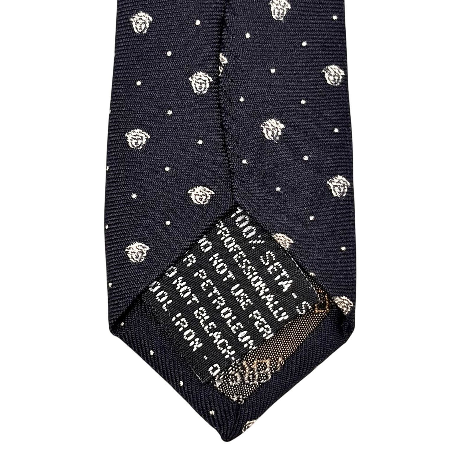 Versace Versace Vintage Black Medusa Tie Size ONE SIZE - 8 Thumbnail