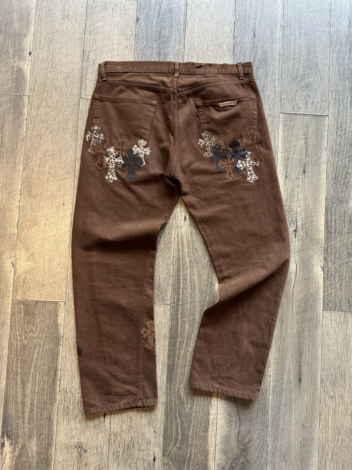 Chrome Hearts Chrome Hearts NYFW Exclusive Levi’s Cross Patch Jeans Size US 36 / EU 52 - 10 Thumbnail