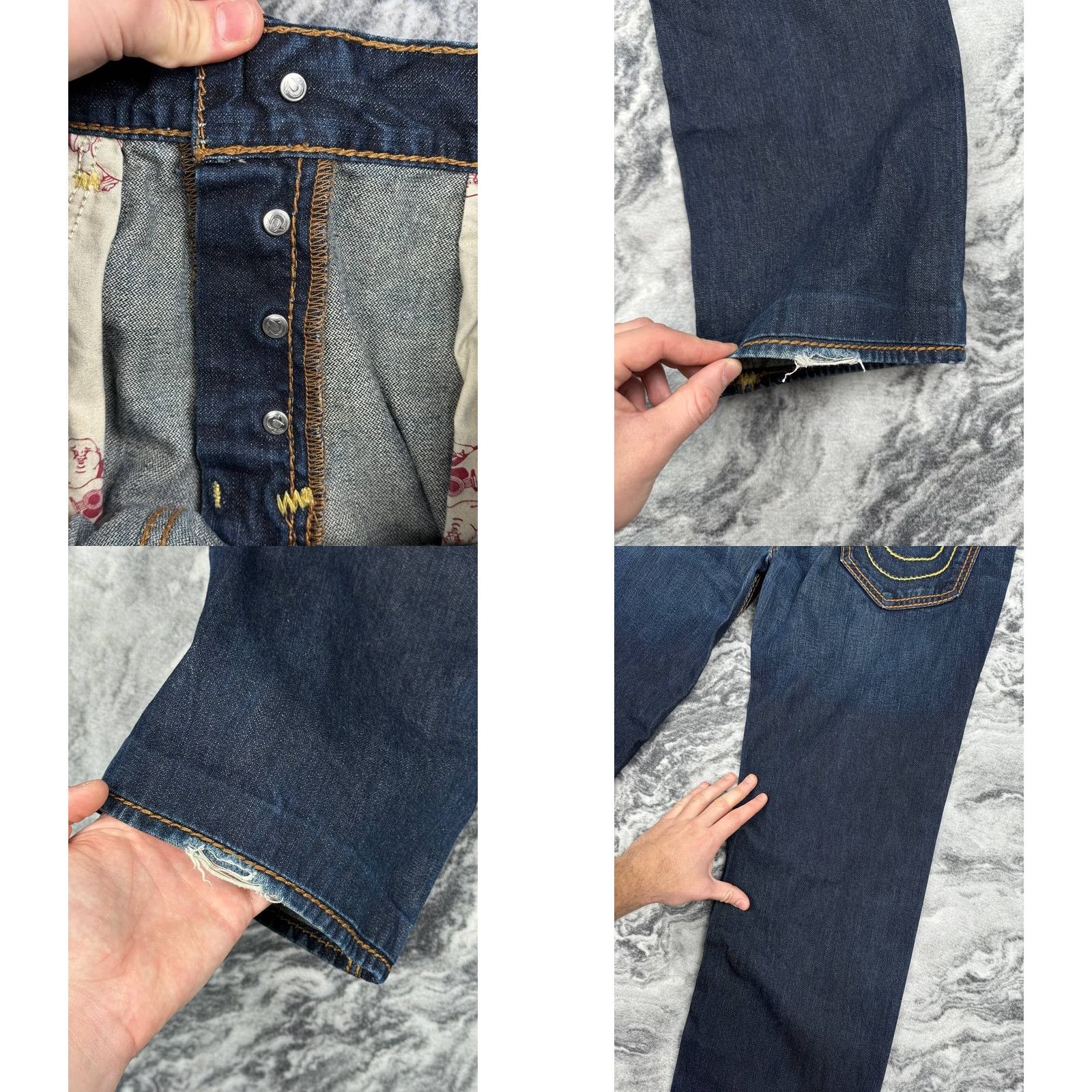True Religion VINTAGE True Religion Denim Jeans Men Size 38 Blue Baggy 5-Pocket Design Cotton Straight Jeans World Tour Size US 38 / EU 54 - 10 Thumbnail