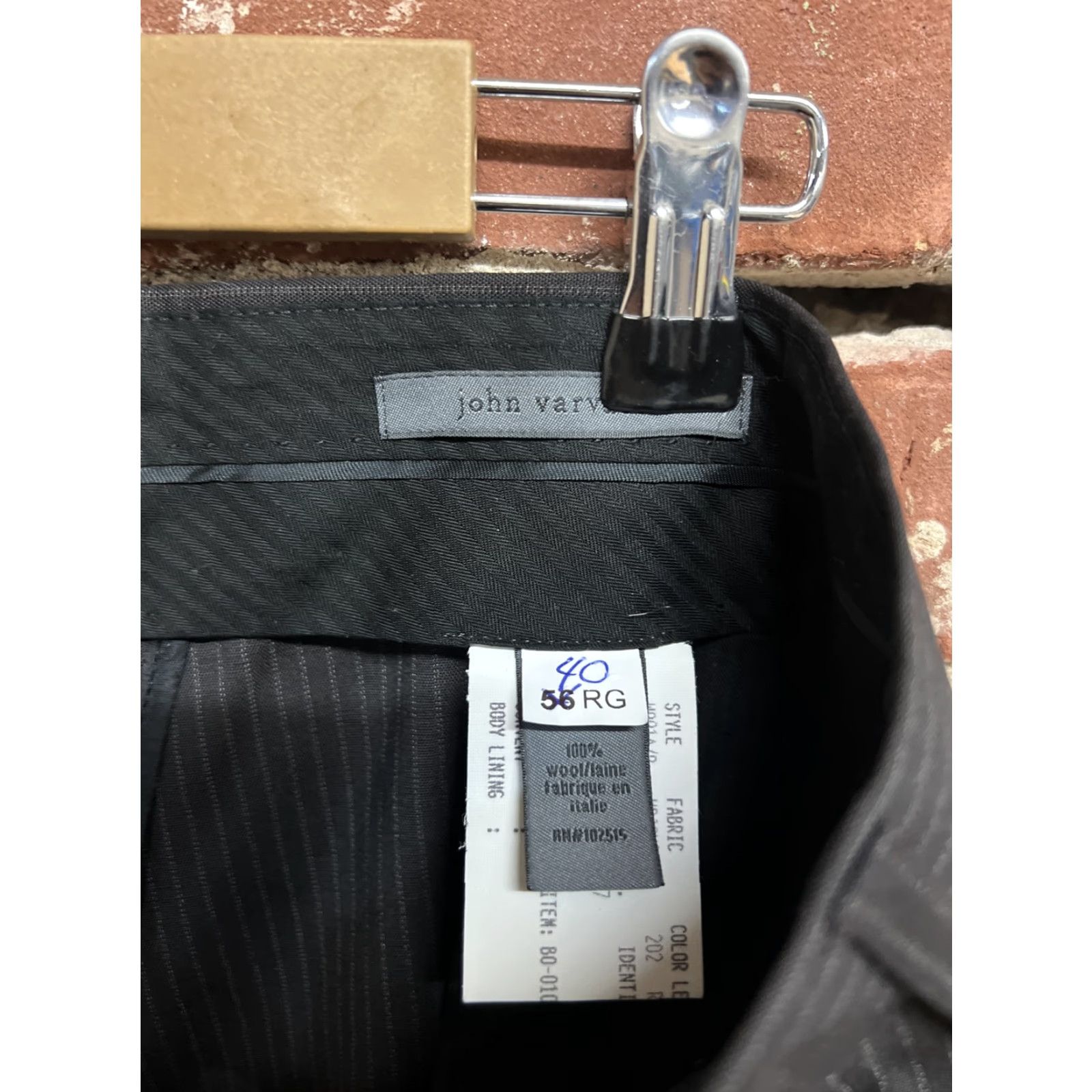 John Varvatos John Varvatos NWT Black Wool Dress Pants 40 US Size US 40 / EU 56 - 3 Thumbnail