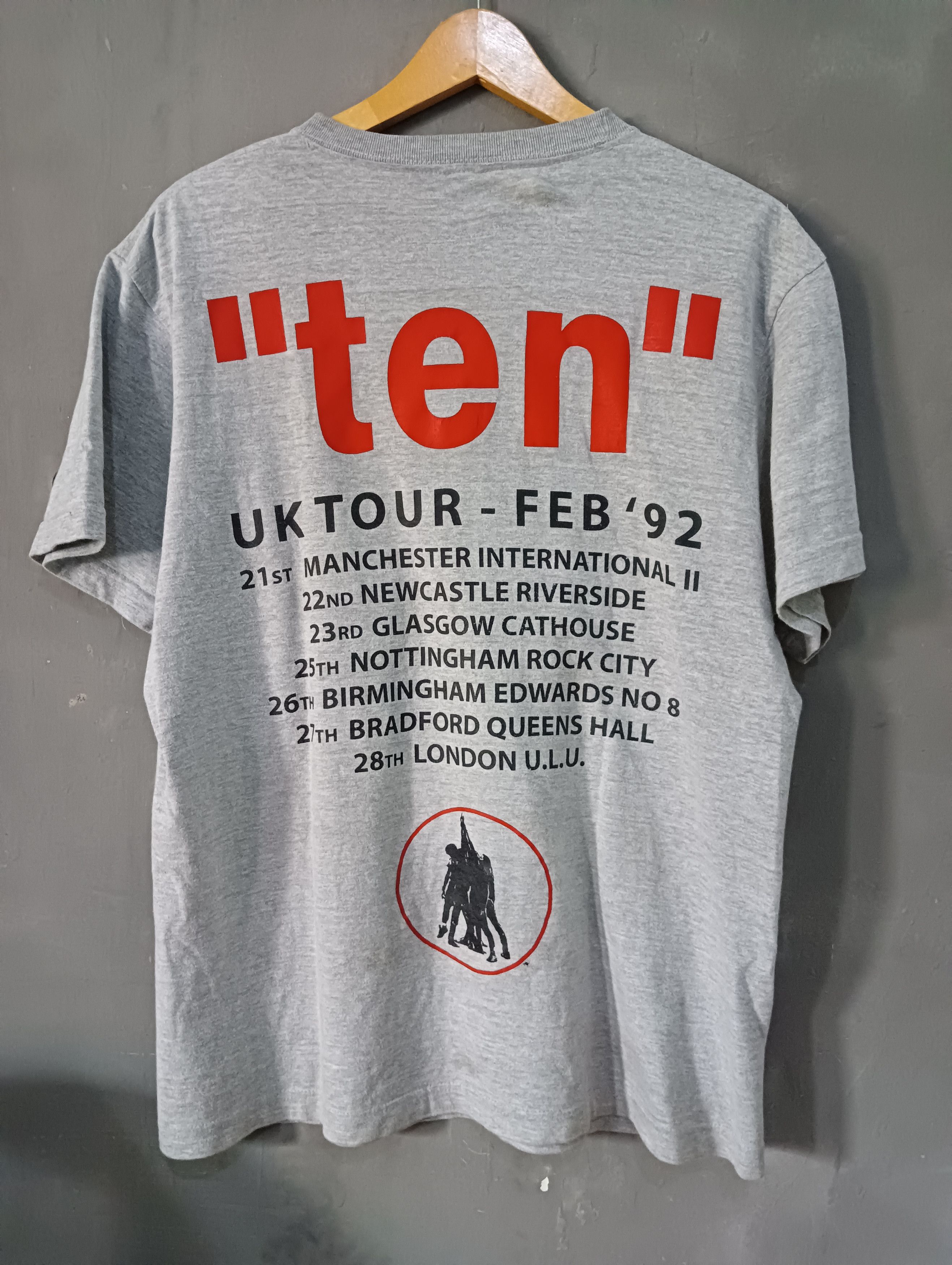 Band Tees × Vintage Vintage '92 Tour Tee | Pearl Jam "ten" UK Tour - feb '92 Size US L / EU 52-54 / 3 - 2 Thumbnail