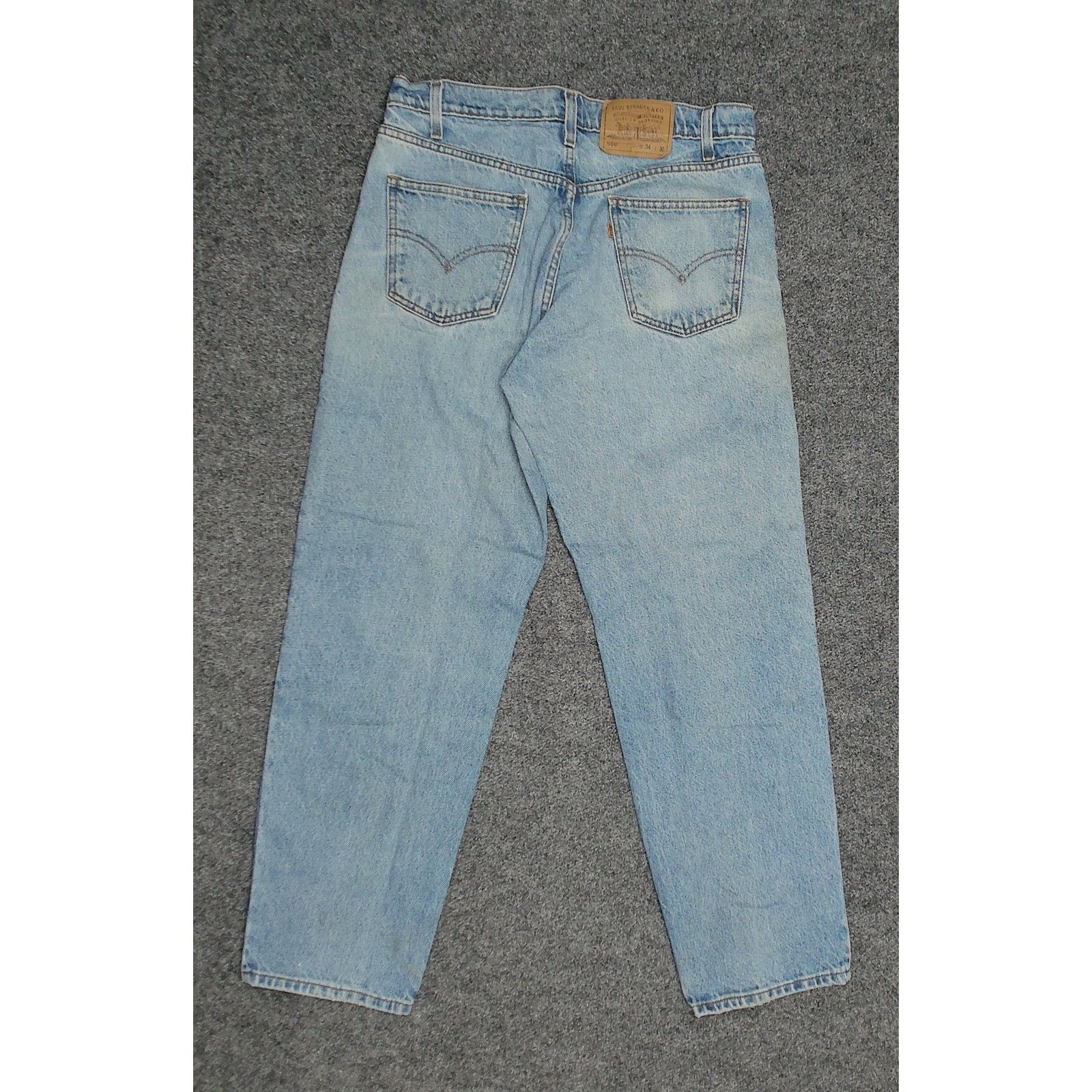 Levi's Vintage 1997 Levi's 550 Orange Tab Sun Faded Wash Denim Size US 34 / EU 50 - 4 Thumbnail
