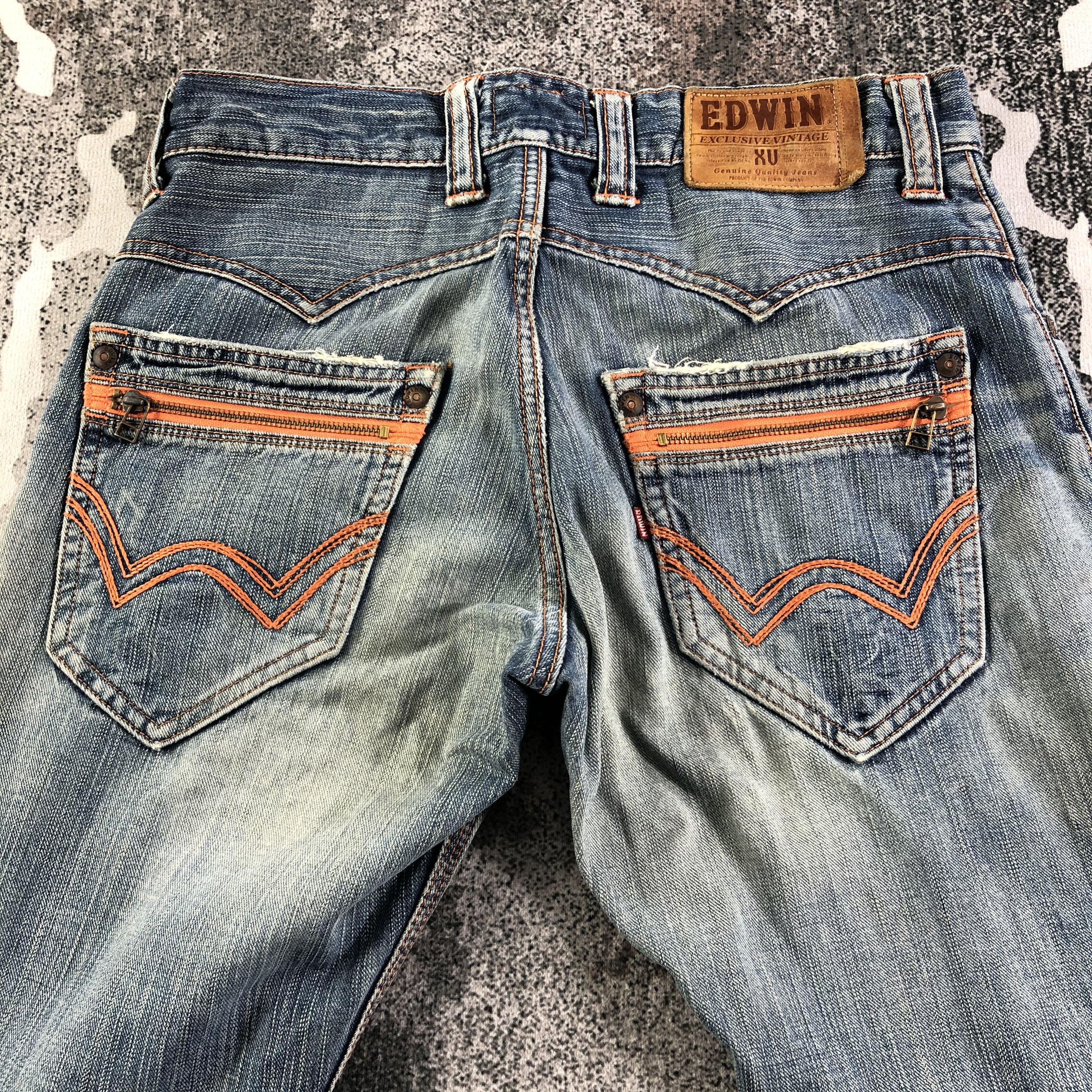 Edwin Vintage Edwin XV Jeans Distressed Denim KJ2198 Size US 30 / EU 46 - 4 Thumbnail