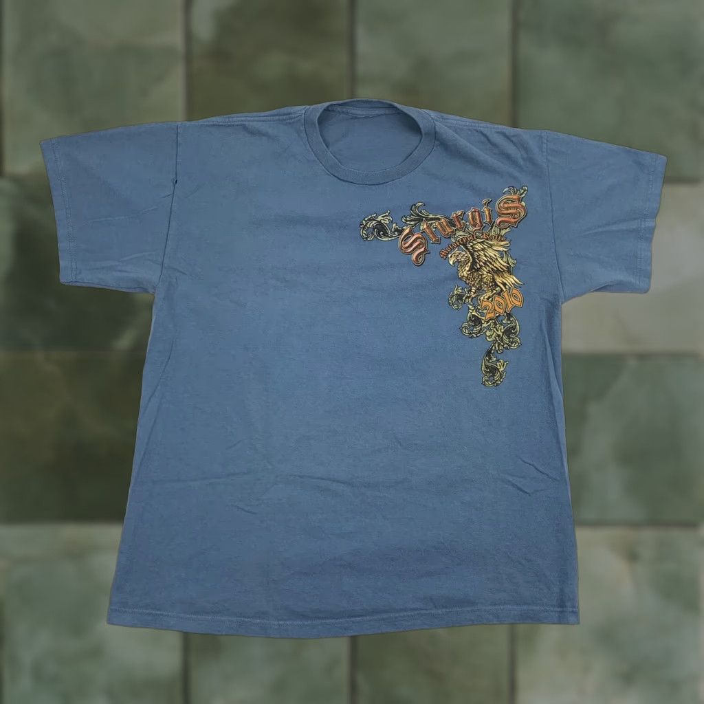 Vintage Sturgis T Shirt Adult Large Blue 2010 Motorcycle Rally 17th Anniversary Biker Size US L / EU 52-54 / 3 - 1 Thumbnail