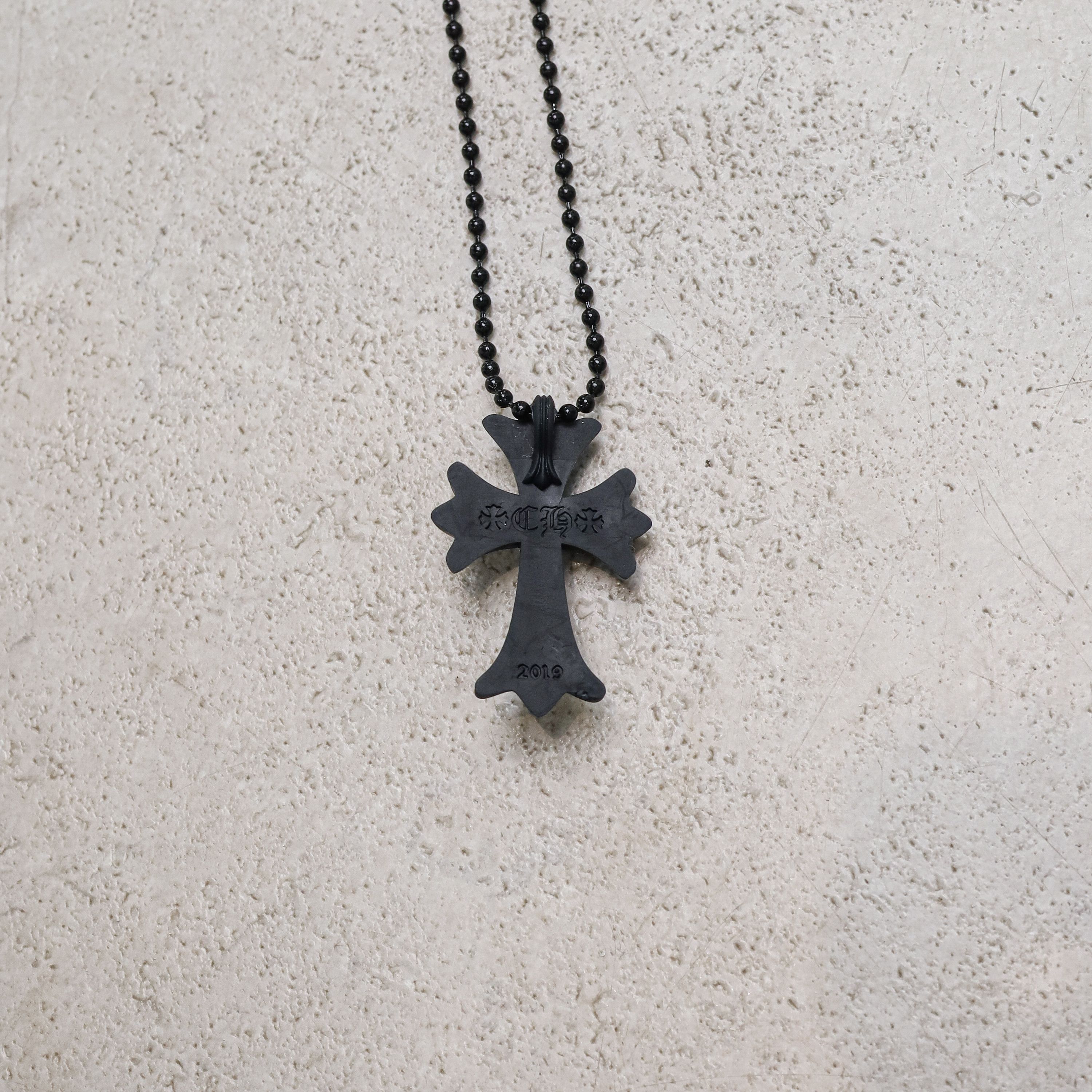 Chrome Hearts Chrome Hearts Silichrome cross Necklace Black Size ONE SIZE - 5 Thumbnail