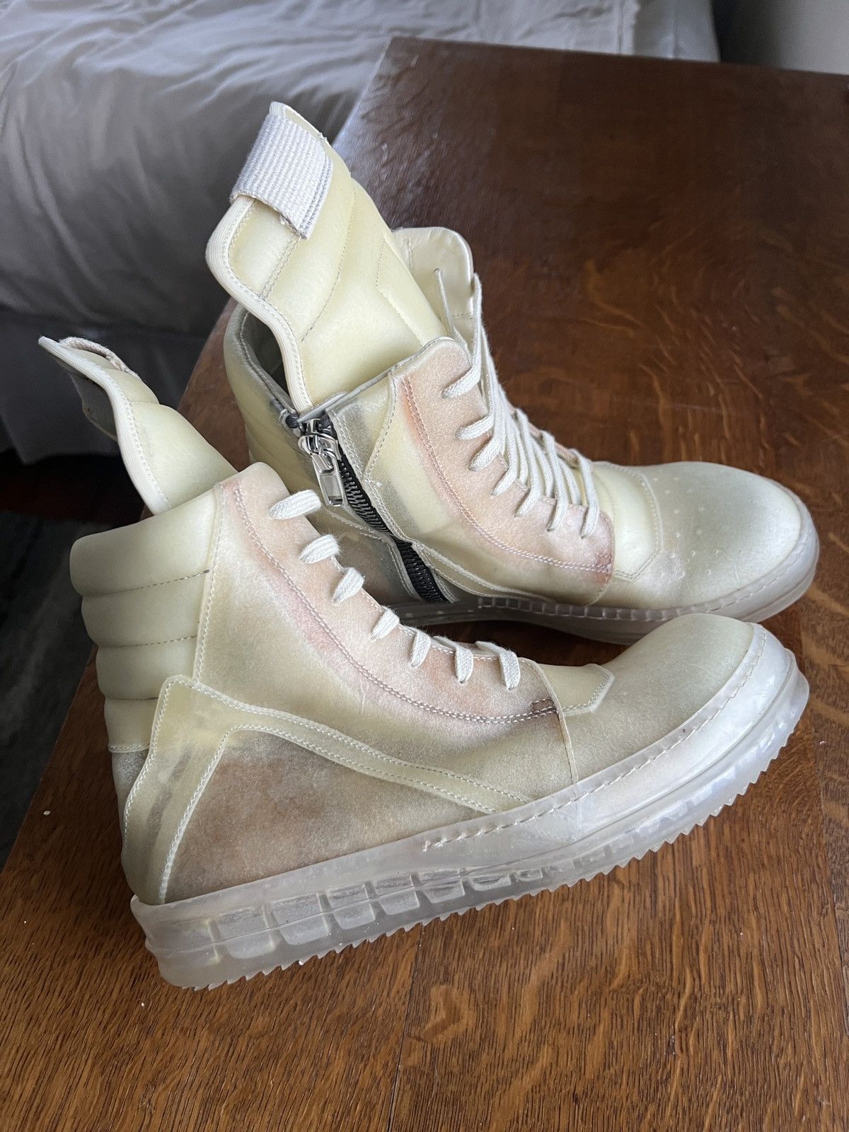 Rick Owens Rick Owens EDFU Translucent Natural Leather Geobasket 