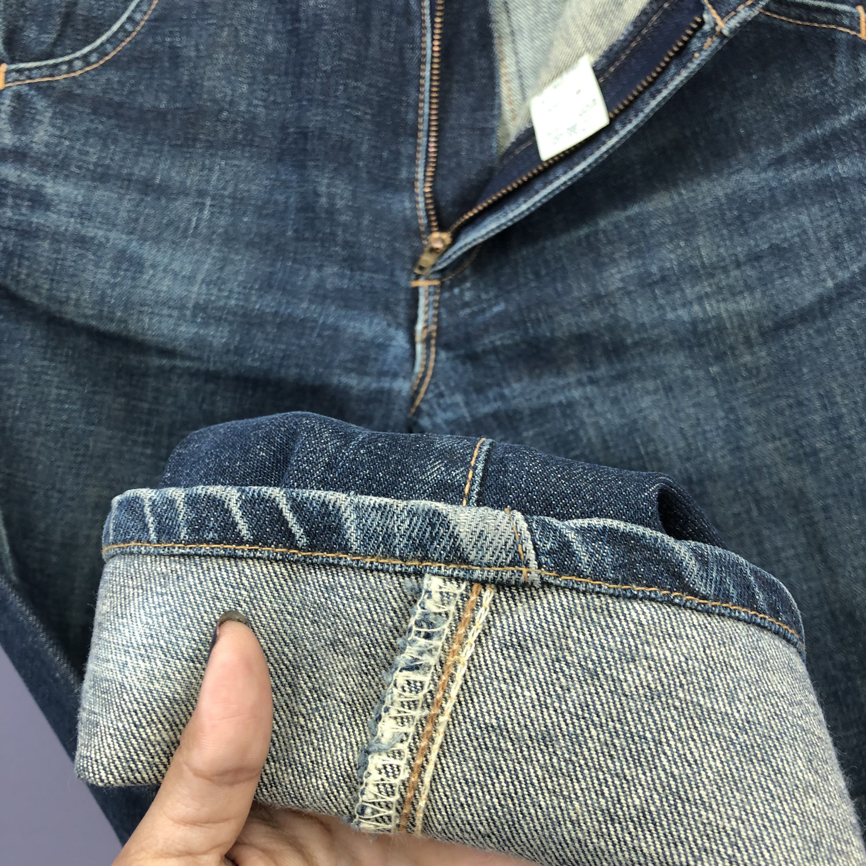 Japanese Brand Vintage Edwin E Function Blue Wash Flared Bootcut Jeans Size 28" / US 6 / IT 42 - 8 Thumbnail
