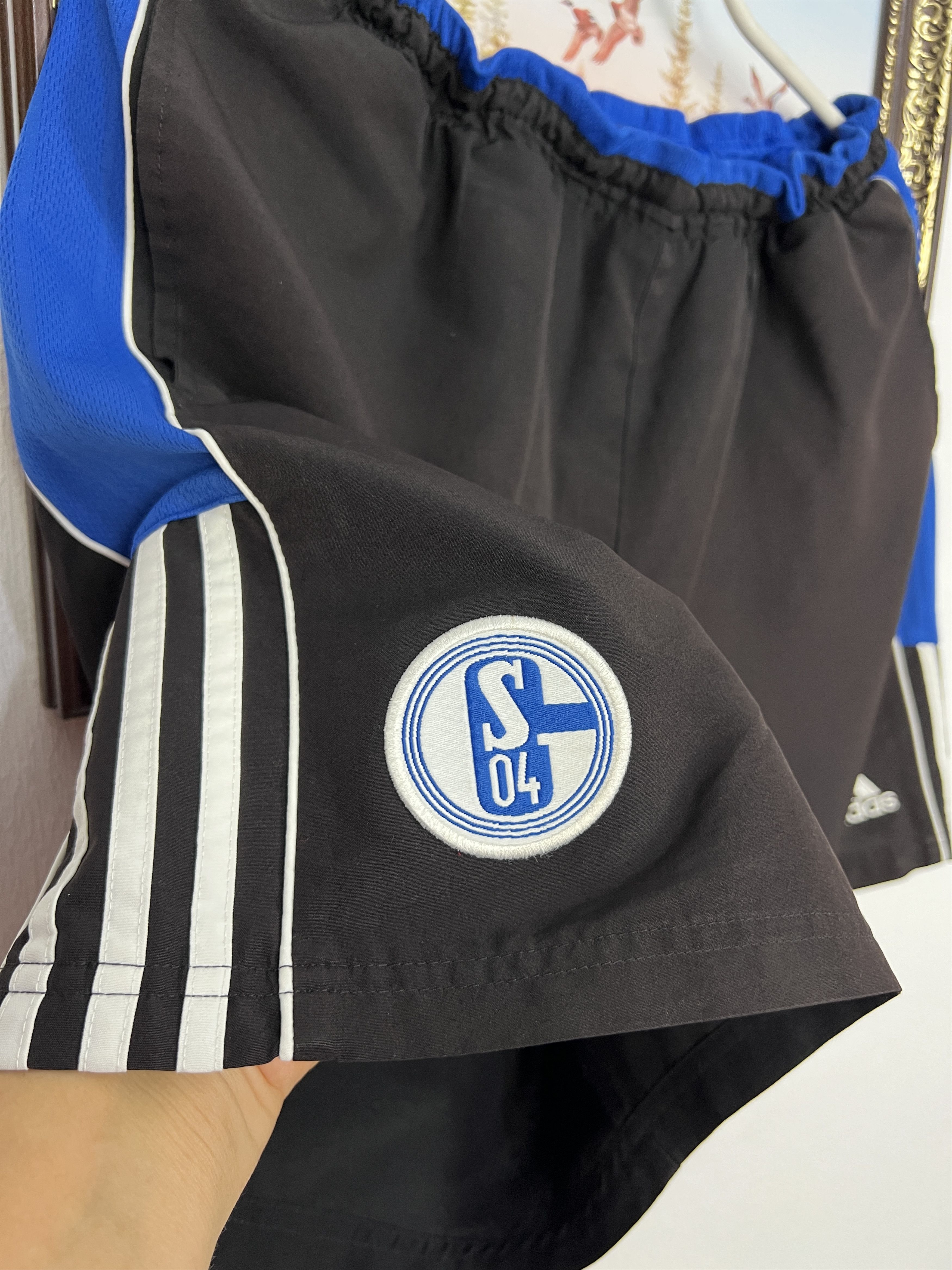 Adidas Vintage 90's FC Schalke 04 Football Shorts Soccer Track Size US 34 / EU 50 - 2 Thumbnail