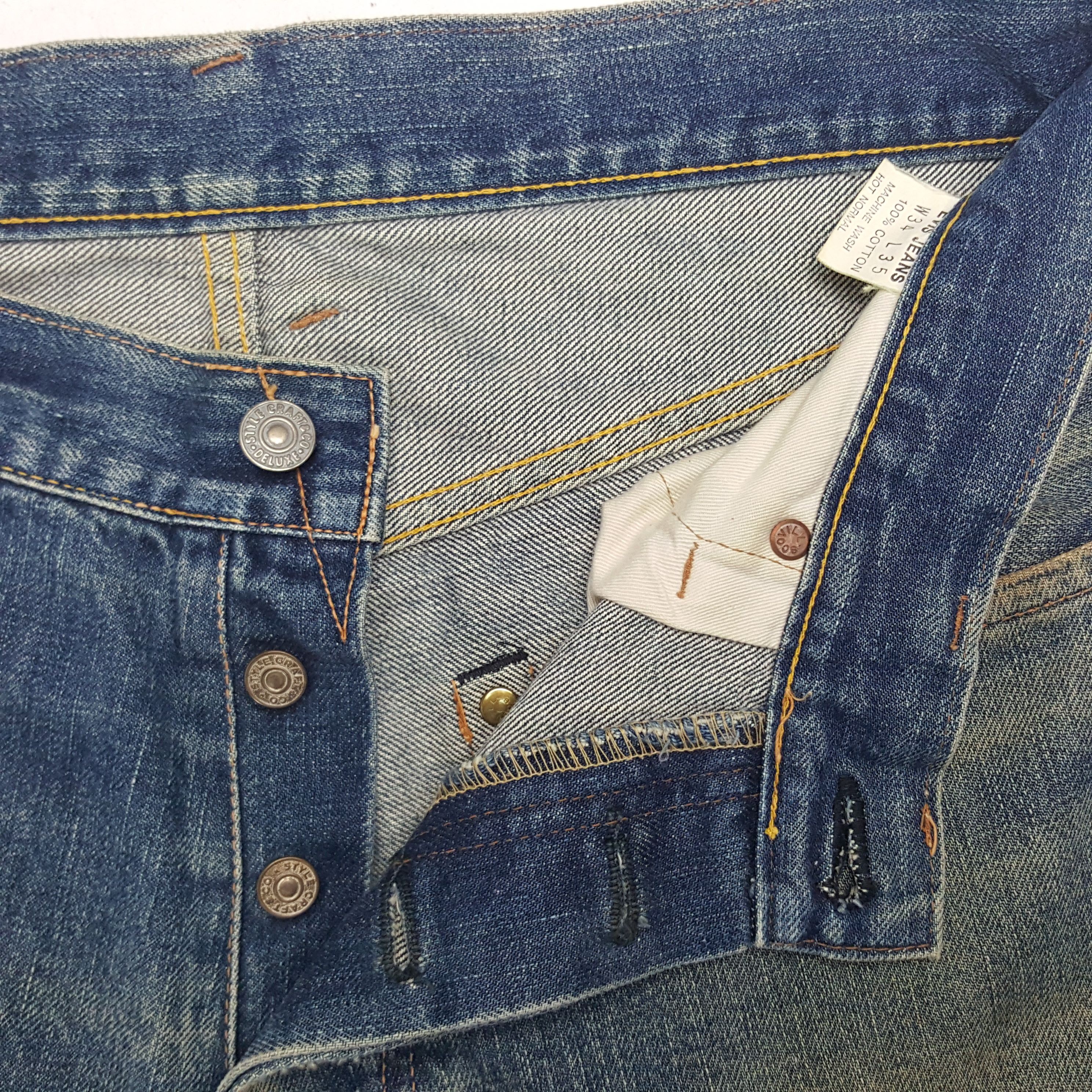 Japanese Brand × Vintage Vintage Evis Japanese Brand Daicocok Custom Art Denim Jeans Size US 31 - 7 Thumbnail