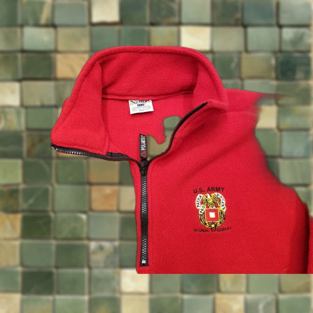 Vintage VINTAGE Polartec Oarsman Fleece Jacket Mens Extra Large Red 1/4 Zip Pullover Size US L / EU 52-54 / 3 - 1 Thumbnail