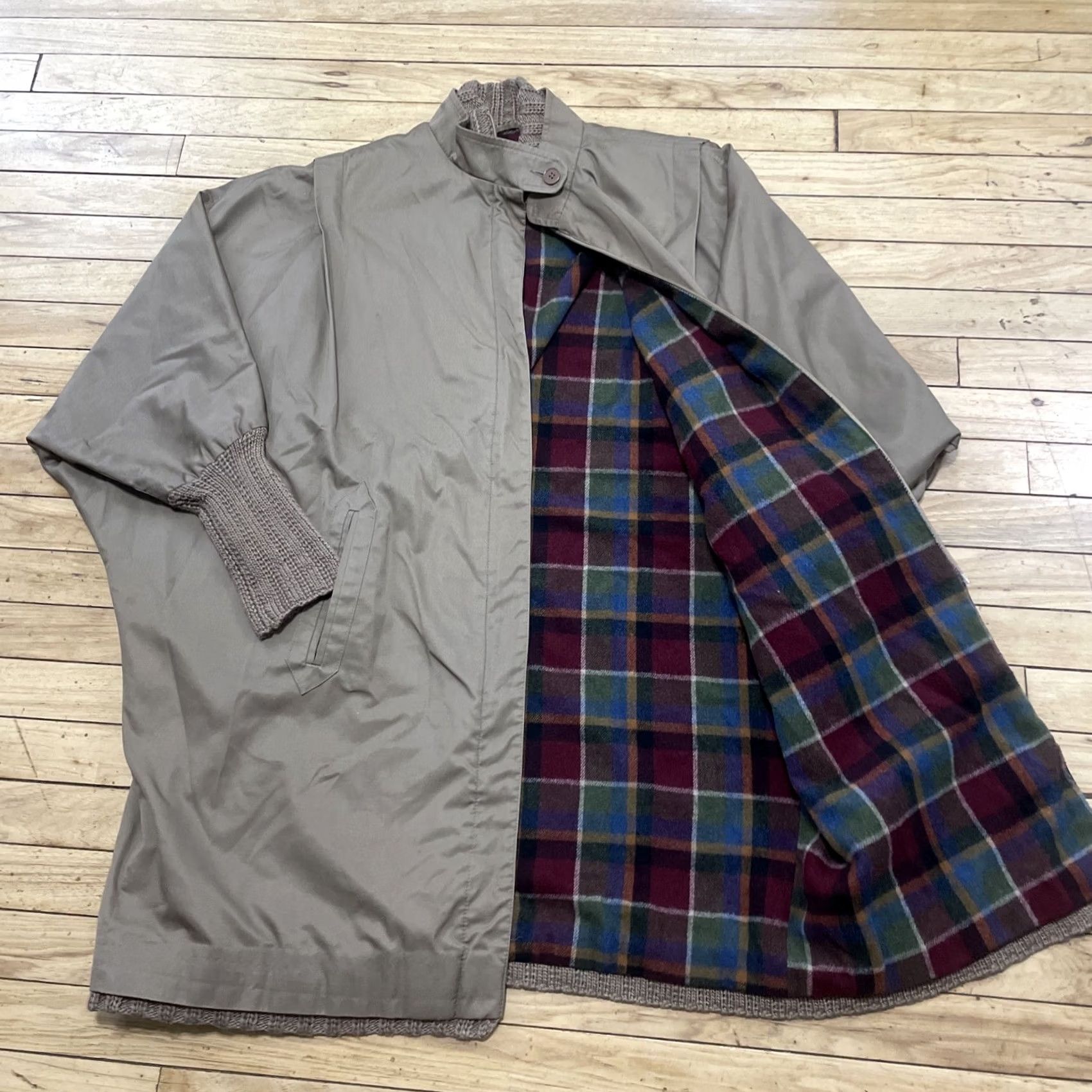 Nique VINTAGE FoxRun Plaid Flannel Line Canvas Coat Jacket Men XL Brown Unique Retro Cut Jacket Size US XL / EU 56 / 4 - 2 Thumbnail