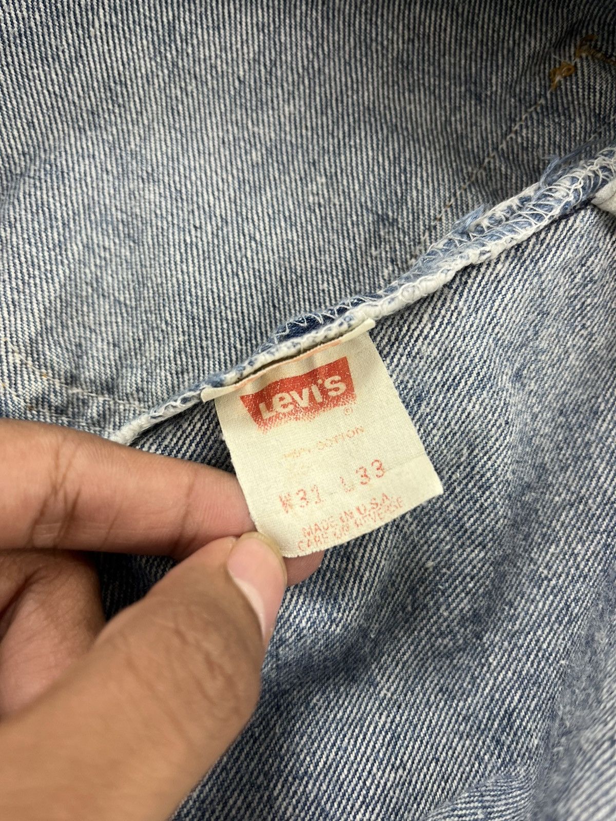 Levi's Vintage Clothing 🇺🇸1990s Vintage Levis 501XX LVC 31x33 Faded Straight Jeans Size US 30 / EU 46 - 11 Thumbnail