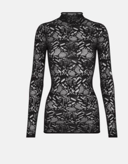 o1w1db10924 Second-Skin Top in Black