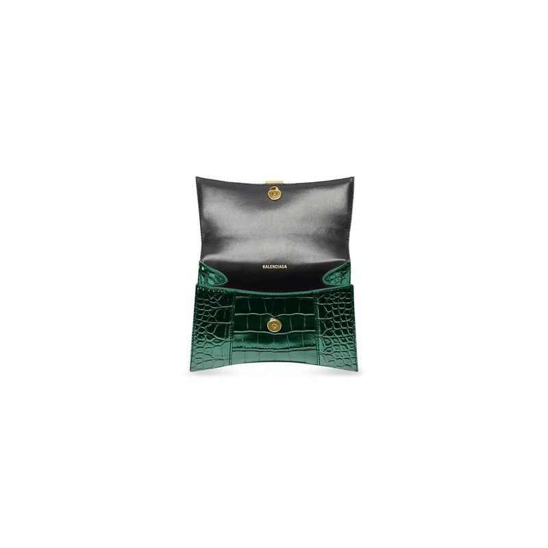 Balenciaga o1tr1nto0126 Size: OS / Hourglass XS Handbag Crocodile Size ONE SIZE - 4 Thumbnail
