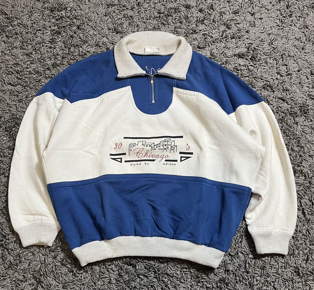 Adidas GRAIL 😍ADIDAS “ 1930’s CHICAGO” KNITTED VINTAGE SWEATSHIRT Size US L / EU 52-54 / 3 - 1 Thumbnail