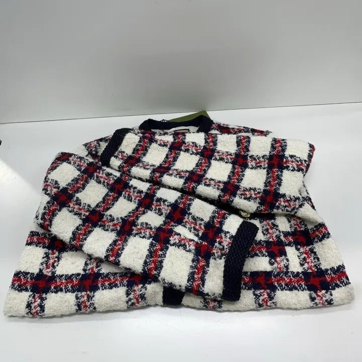 Gucci Gucci Plaid Tweed Button-Up Jacket for Women-2507 Size L / US 10 / IT 46 - 5 Thumbnail